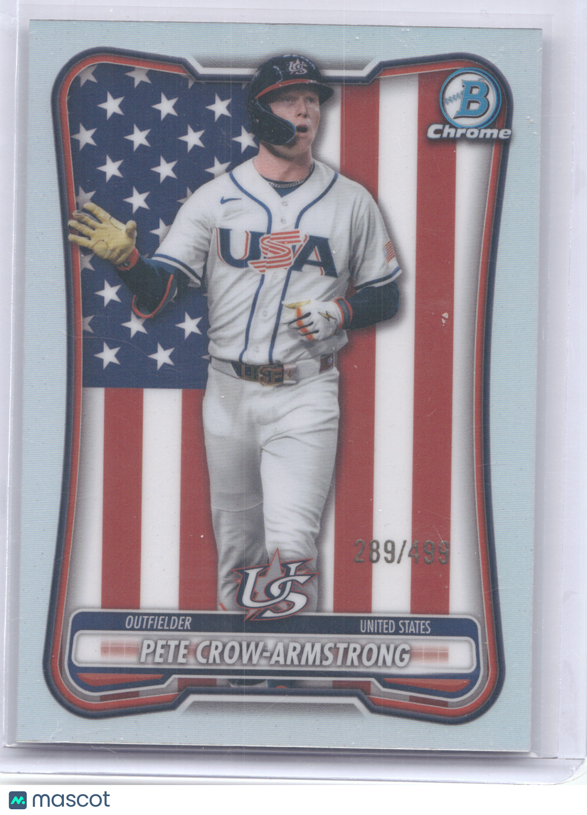2026 Bowman Chrome WBC Flag Pete Crow-Armstrong #WBC-22 289/499