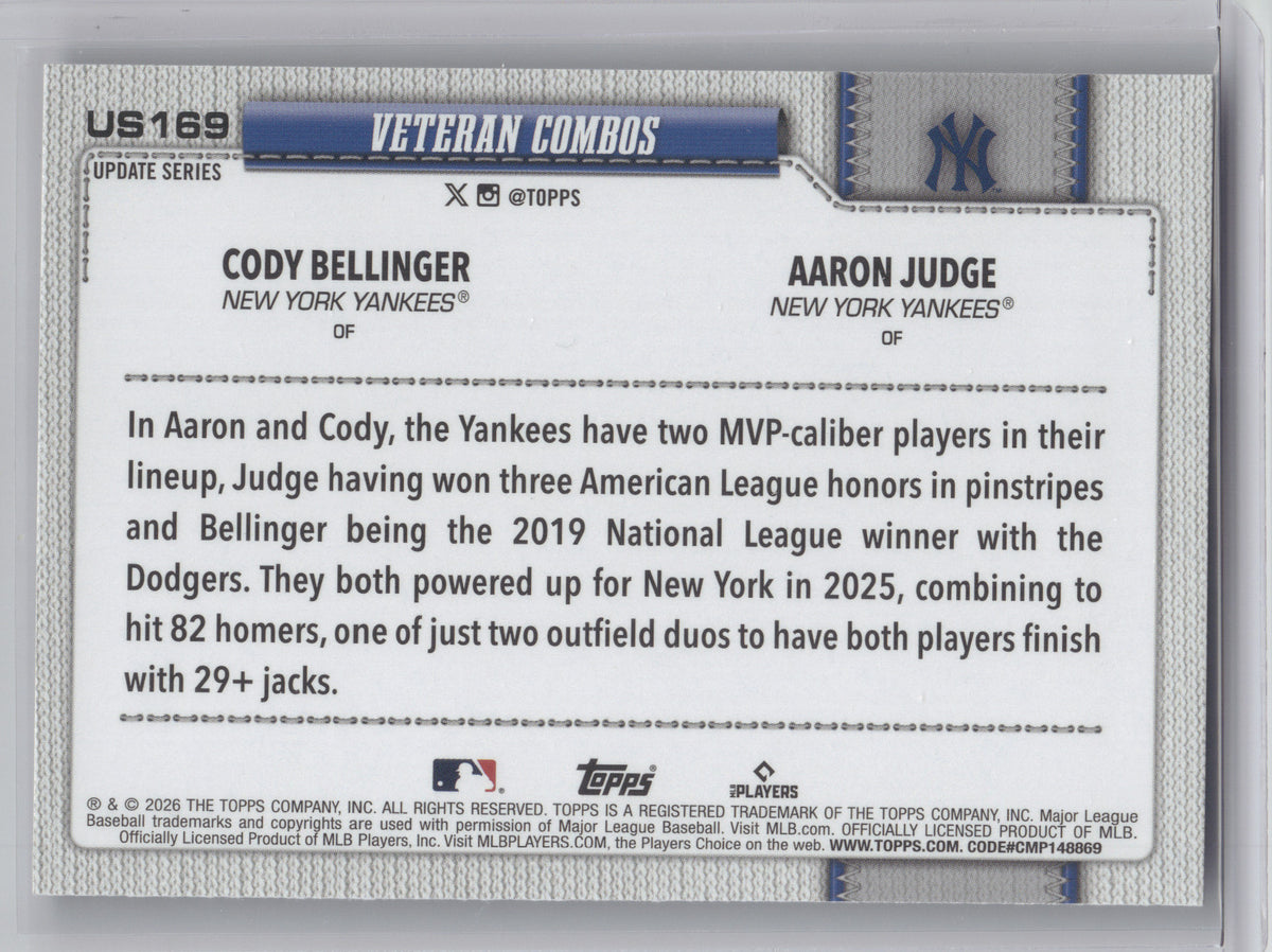 2026 Topps Update Series Slam & Salute (Bellinger, Judge) #US169 Logo Refractor