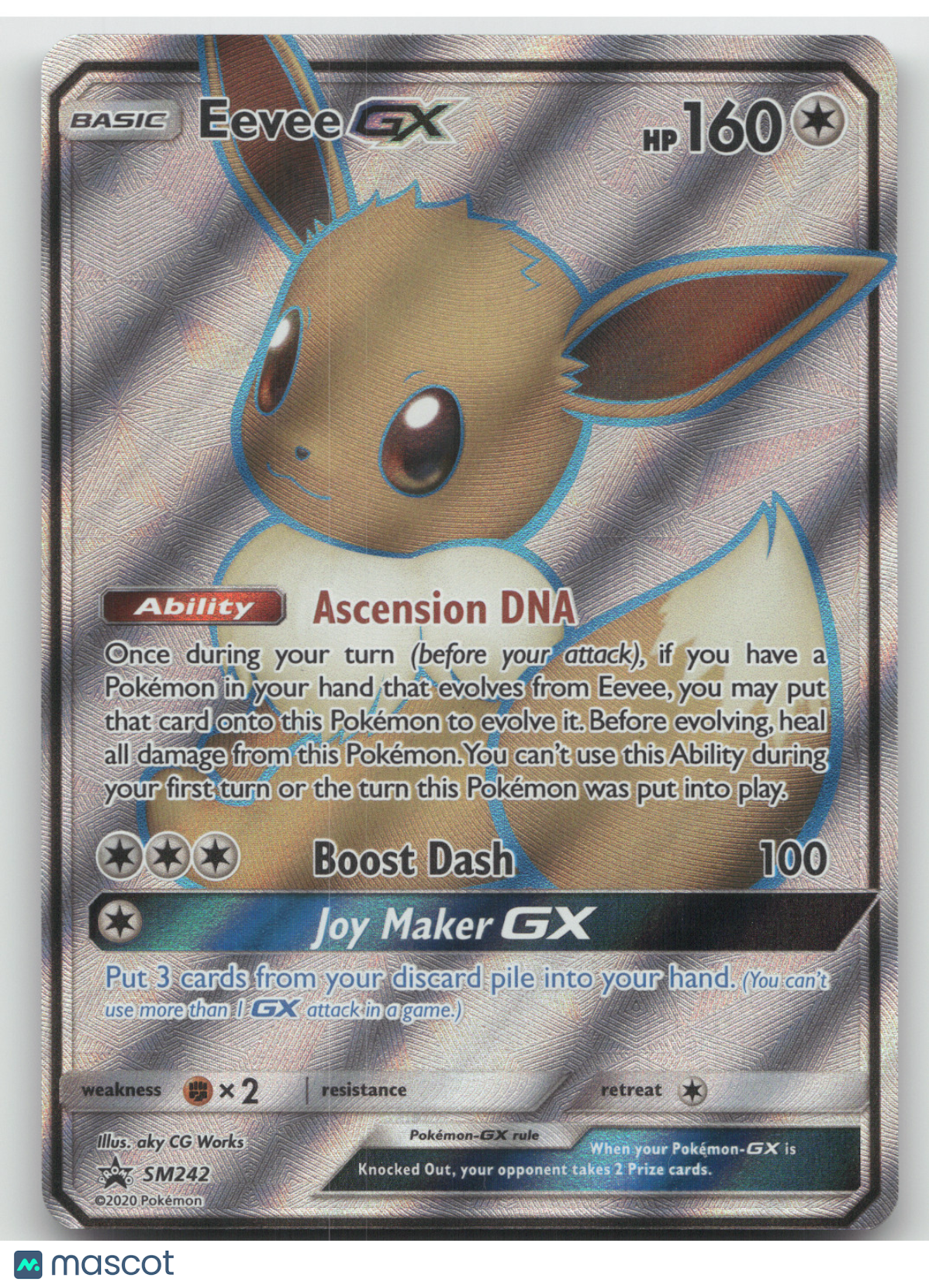 2020 Sun & Moon Eevee GX Black Star Promo #SM242