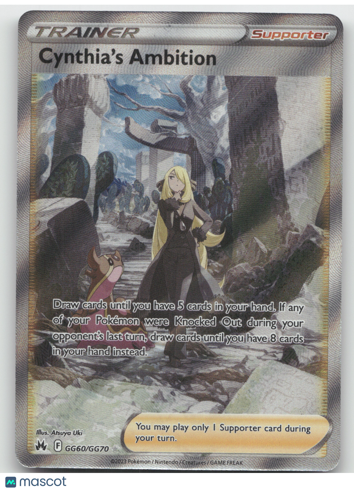2023 Crown Zenith Cynthia's Ambition Holo Rare #GG60/GG70