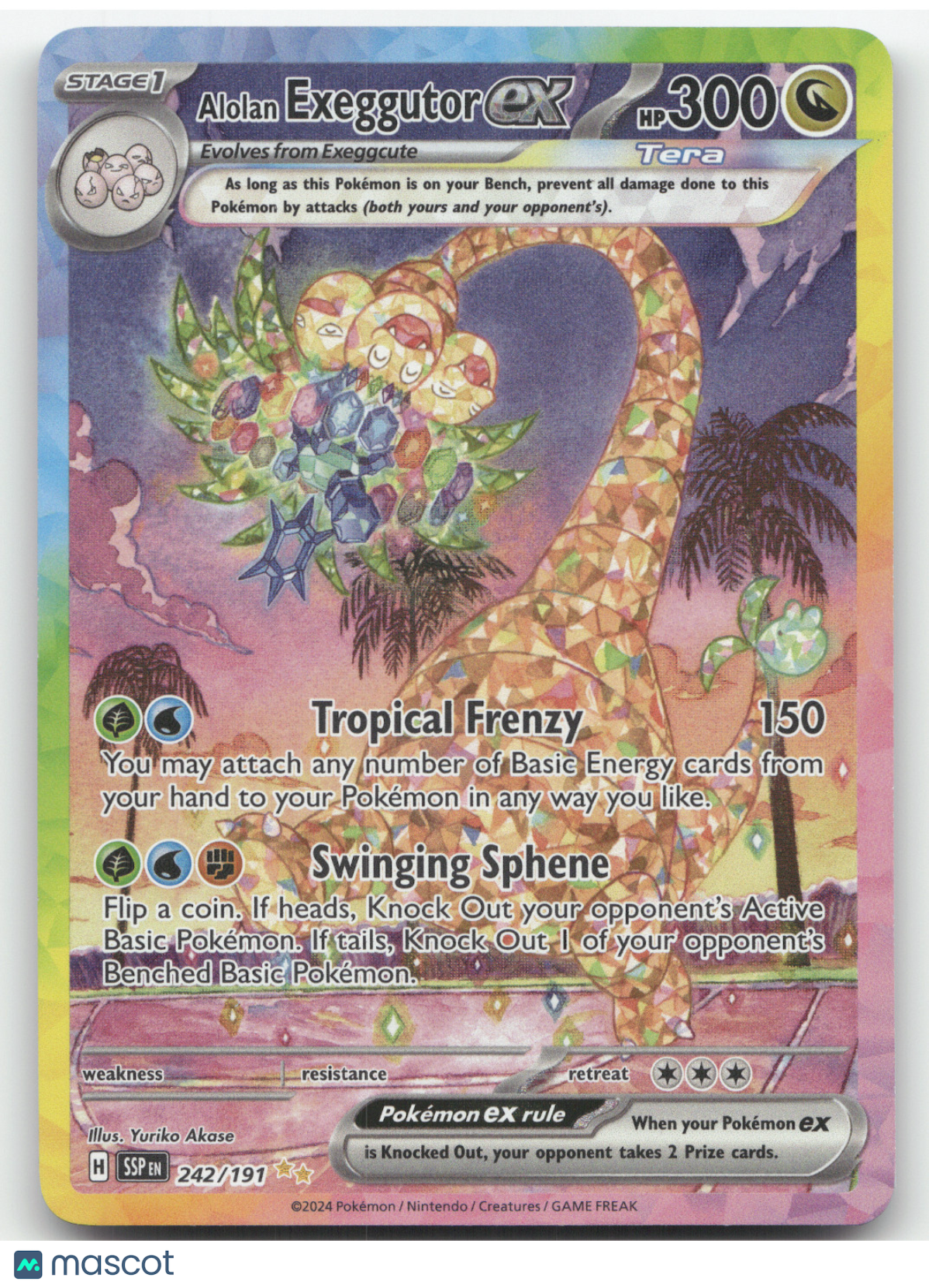 2024 Surging Sparks Alolan Exeggutor ex Secret Rare #242/191