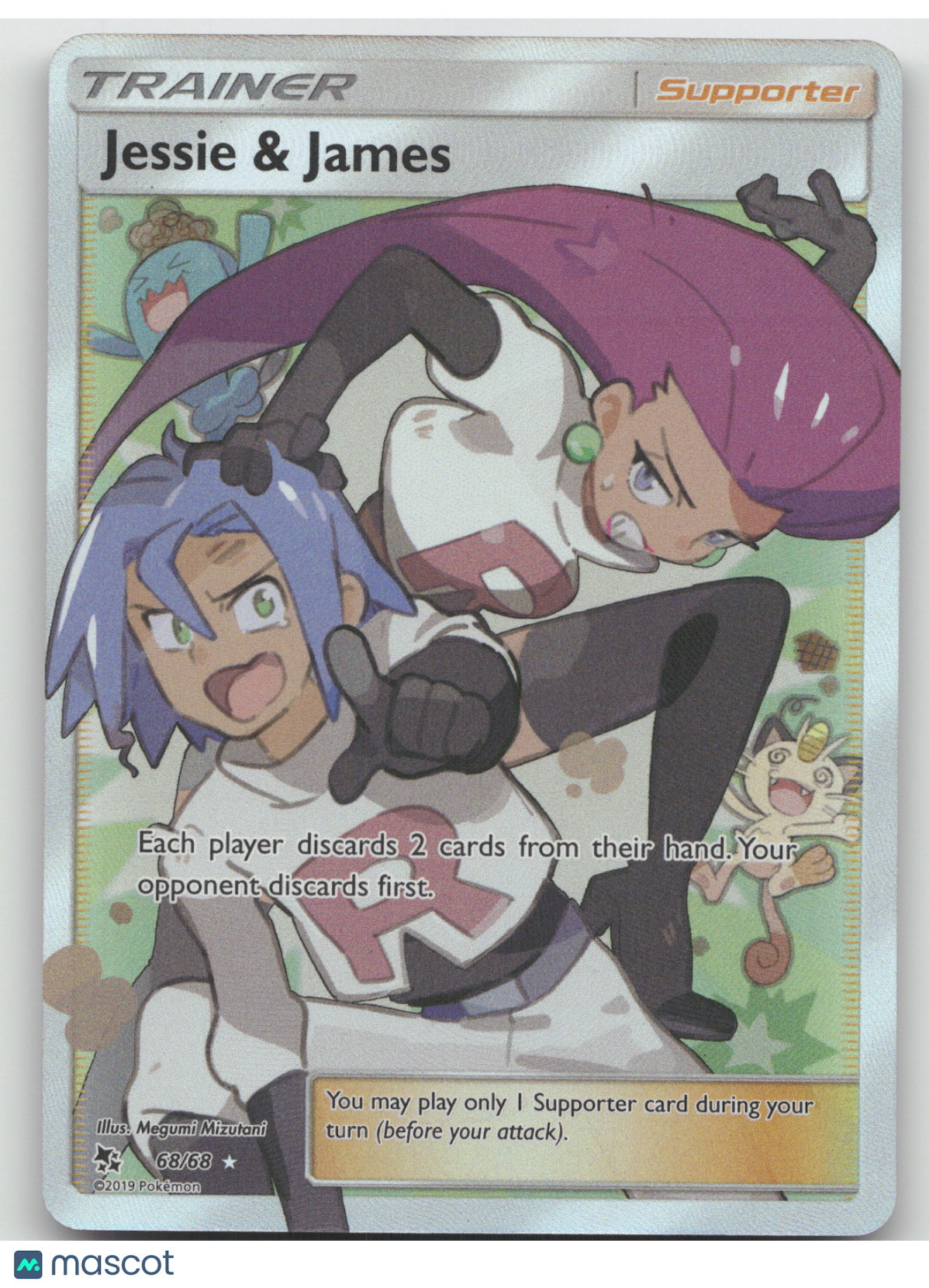 2019 Hidden Fates Jessie & James Rare Ultra #68/68