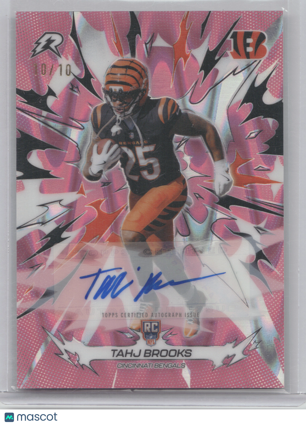 2025 Topps Resurgence Tahj Brooks #119 Pink Static Signature RC 10/10