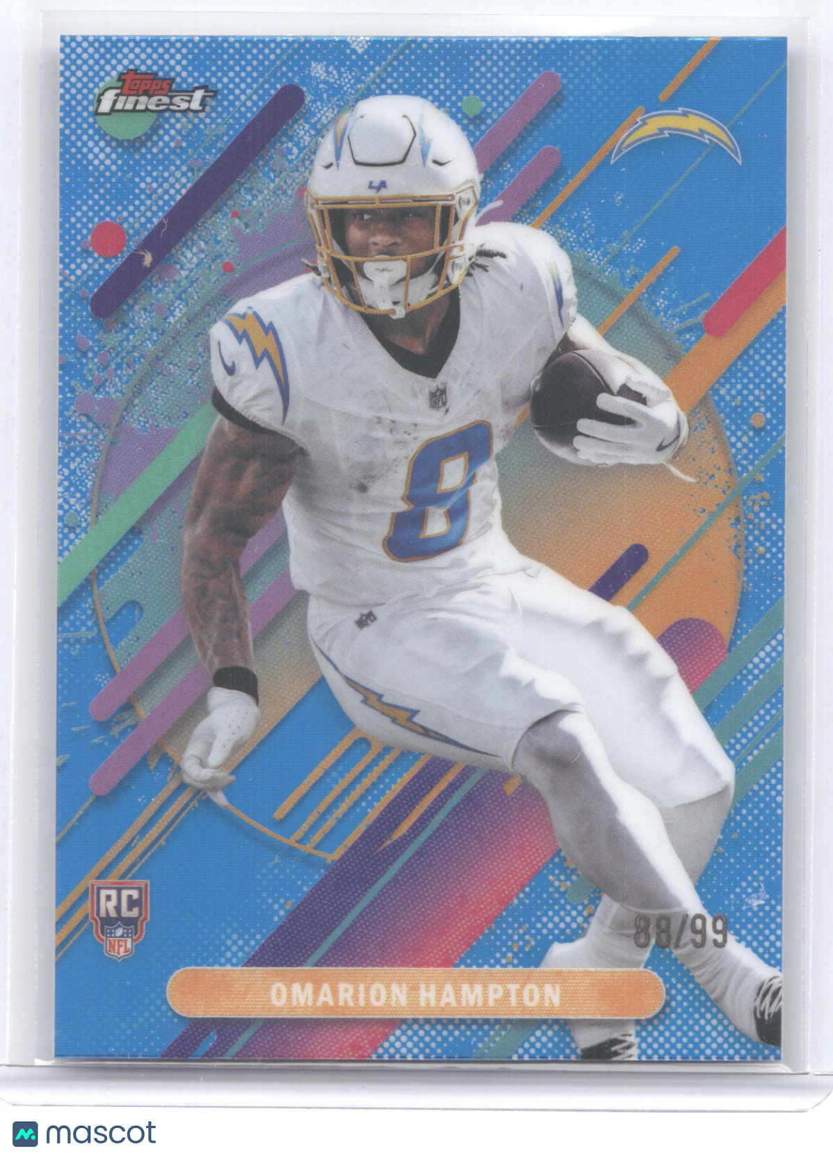 2025 Topps Finest Omarion Hampton #208 Blue RC 88/99