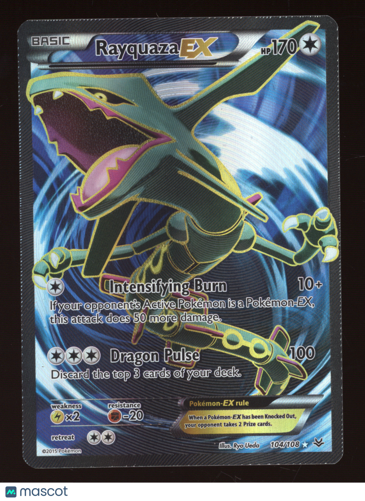 2015 Roaring Skies Rayquaza EX Ultra Rare #104/108