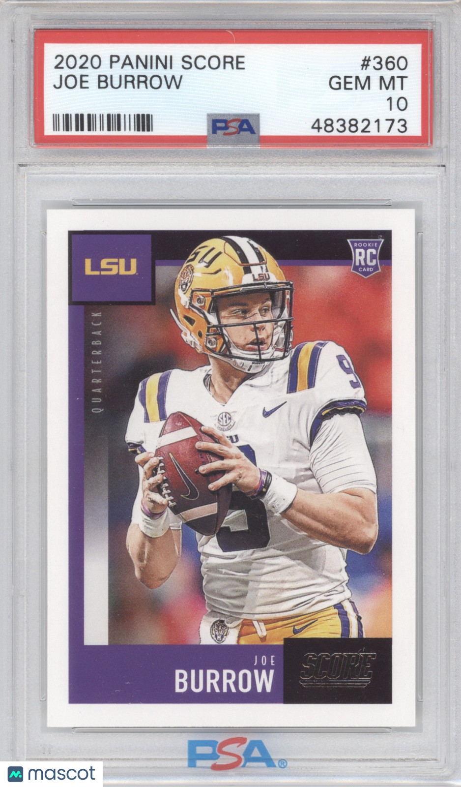 2020 Panini Score Joe Burrow #360 PSA 10