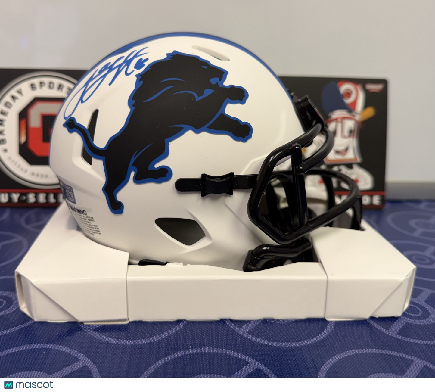 Jared Goff Detroit Lions Signed Riddell Lunar Eclipse Mini-Helmet Fanatics Cert.