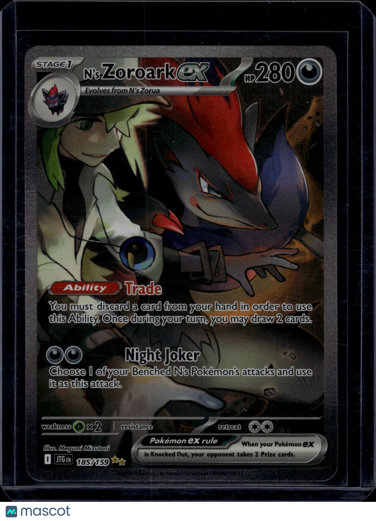 2025 Pokemon Journey Together - N's Zoroark ex #185/159