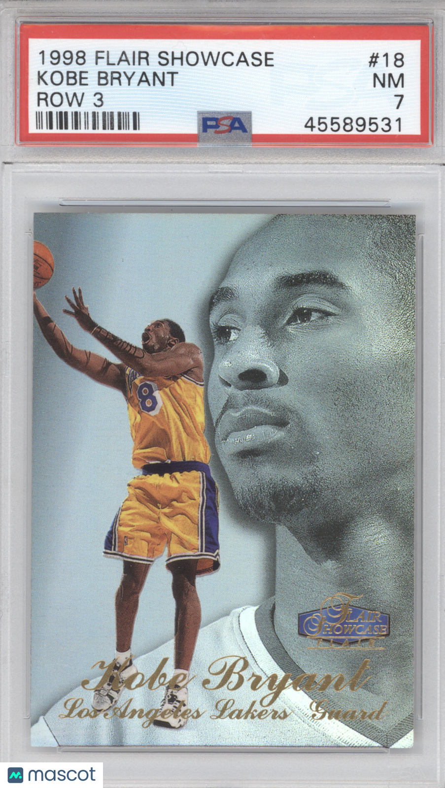 1998 Flair Showcase Kobe Bryant #18 Row 3 PSA 7