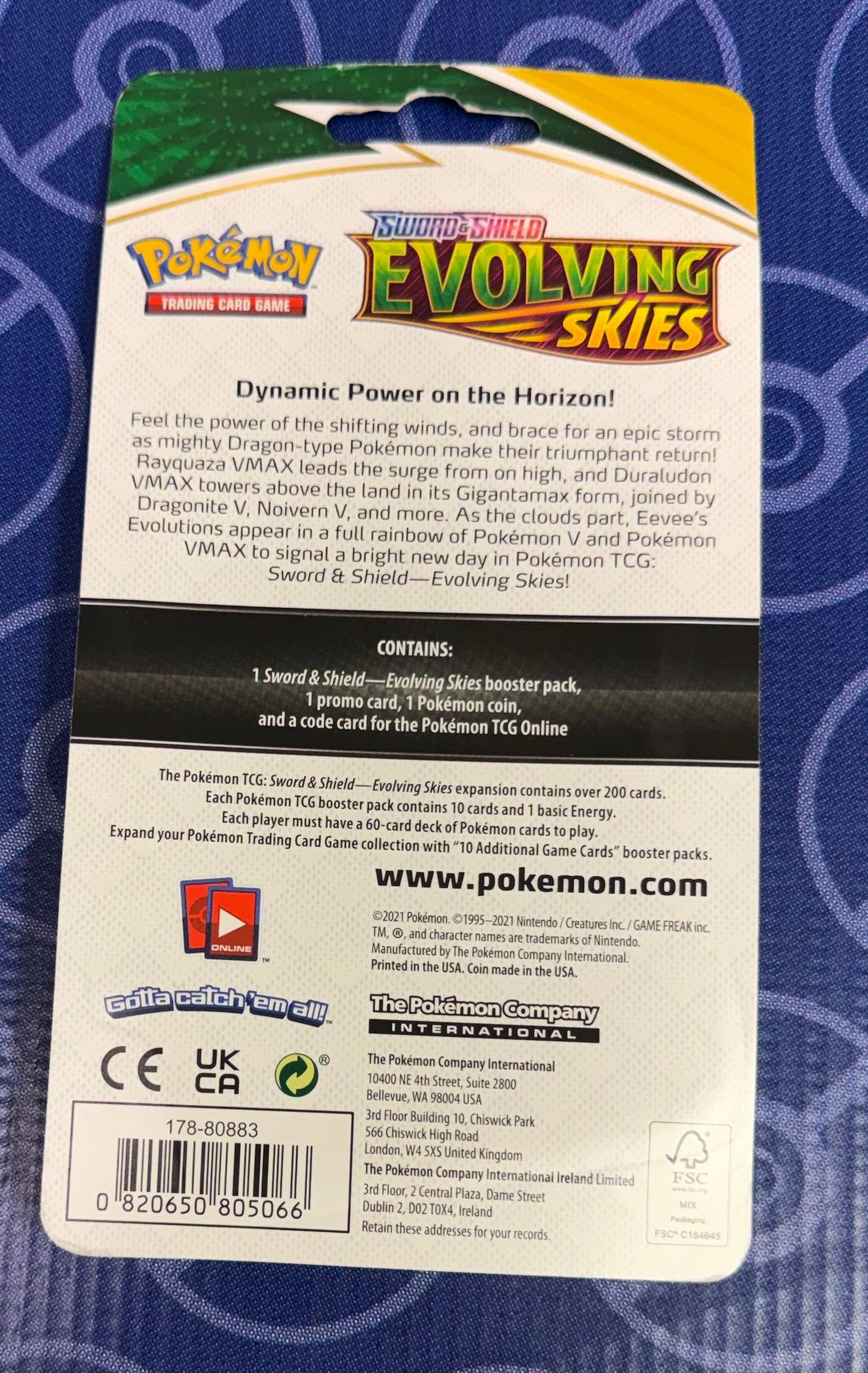 2021 Evolving Skies Blister Booster Pack Slowpoke Promo Card Coin