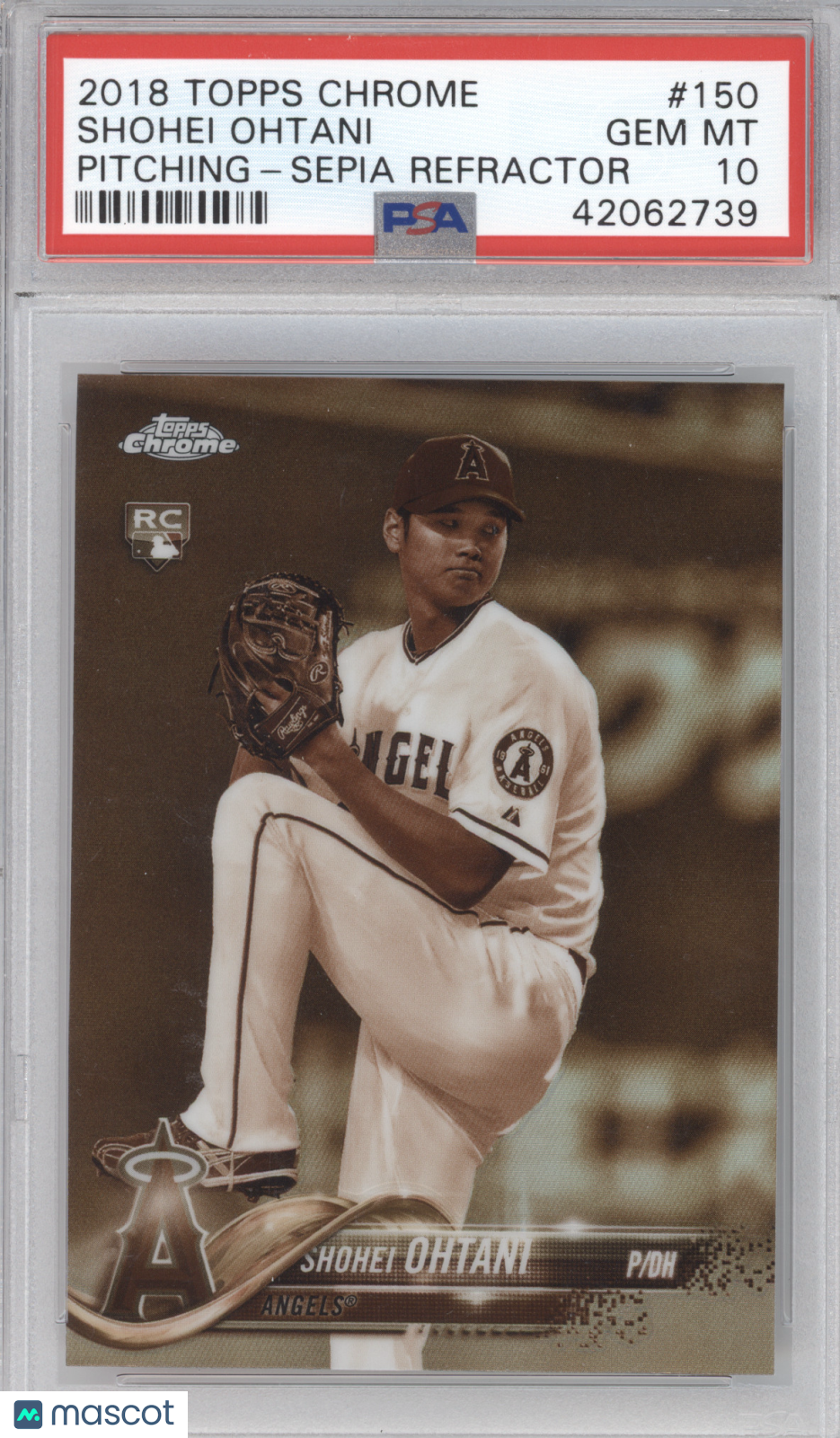 2018 Topps Chrome Shohei Ohtani #150 Sepia Refractor RC PSA 10
