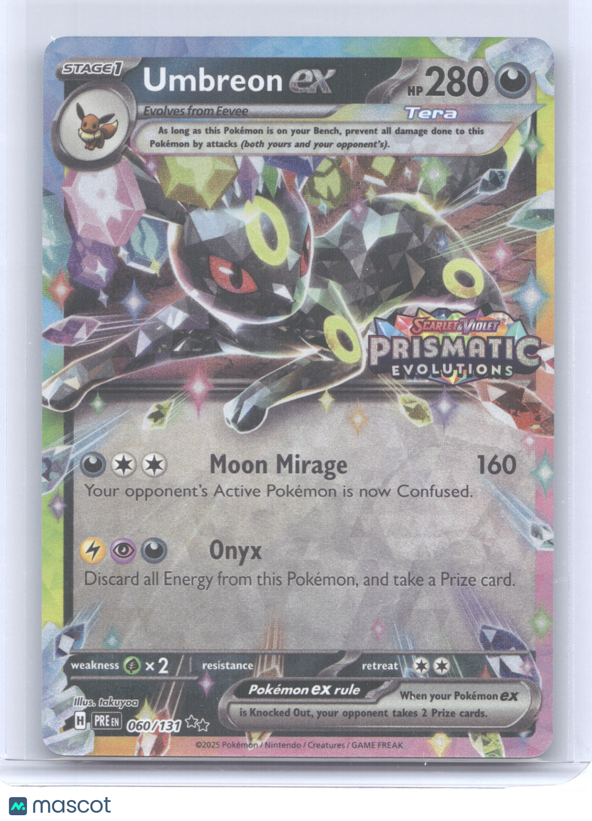 2025 Prismatic Evolutions Umbreon ex (Prismatic Stamp) Double Rare #60/131