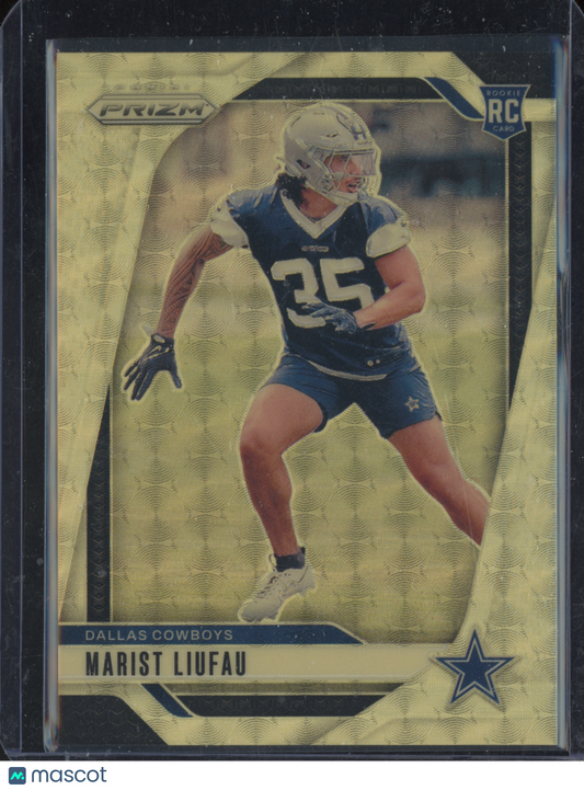 2024 Panini Prizm Football Marist Liufau #372 Gold 4 / 5 RC