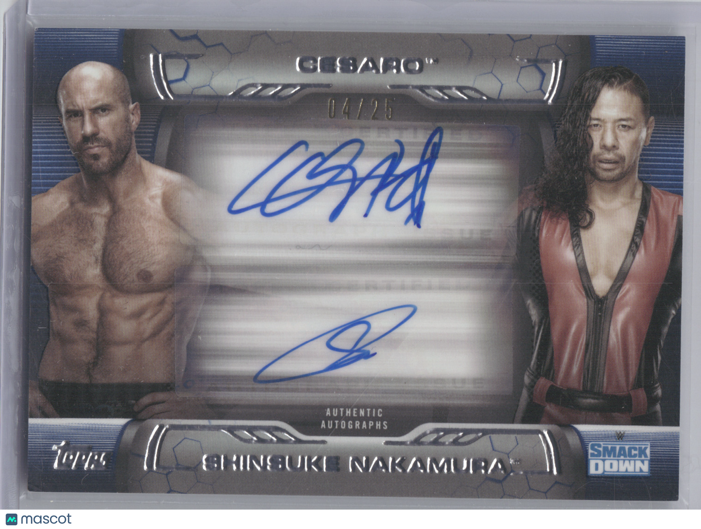 2021 Topps WWE Undisputed Shinsuke Nakamura Cesaro #DA-CS Dual Auto 04/25