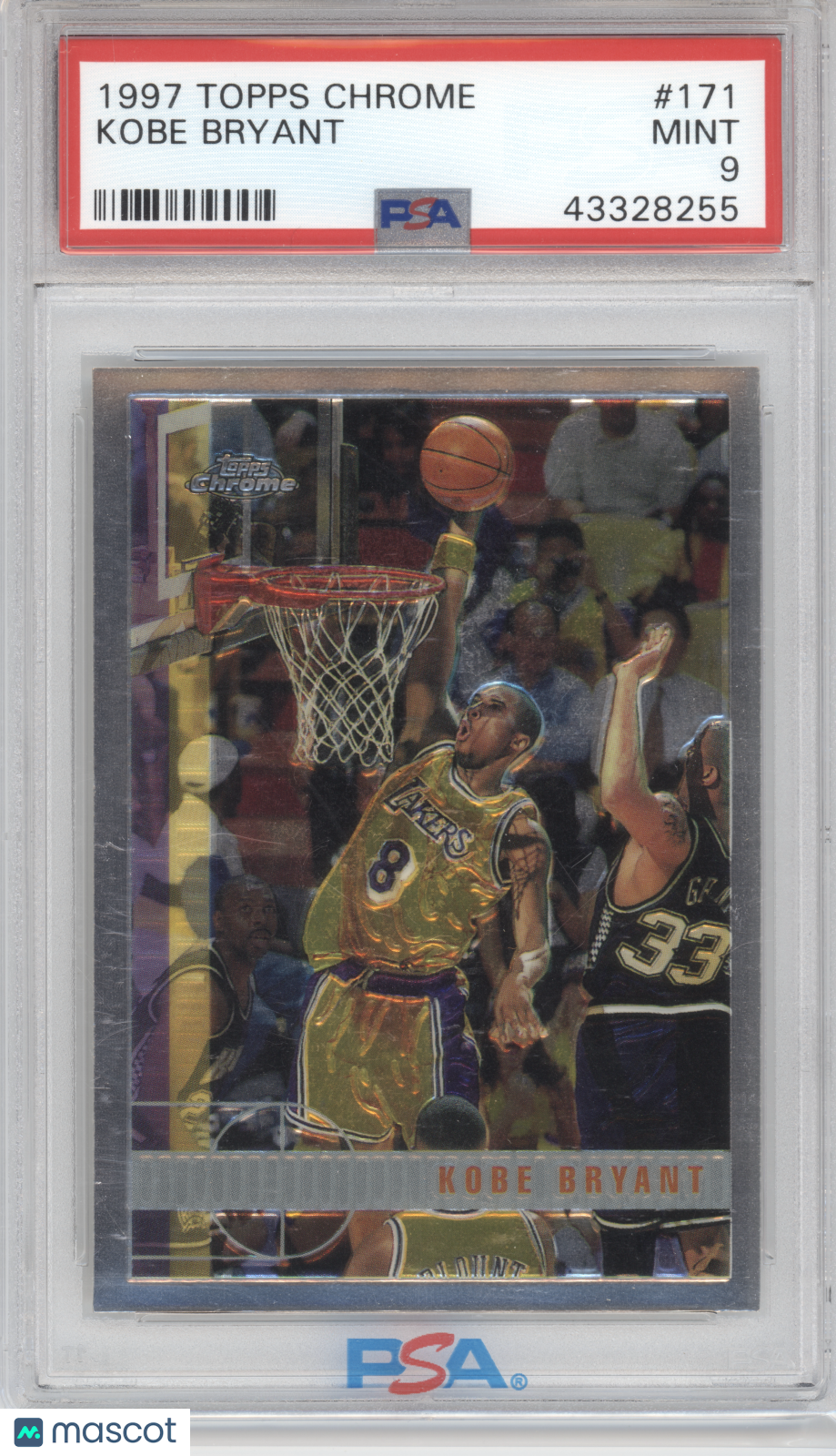 1997 Topps Chrome Kobe Bryant #171 PSA 9