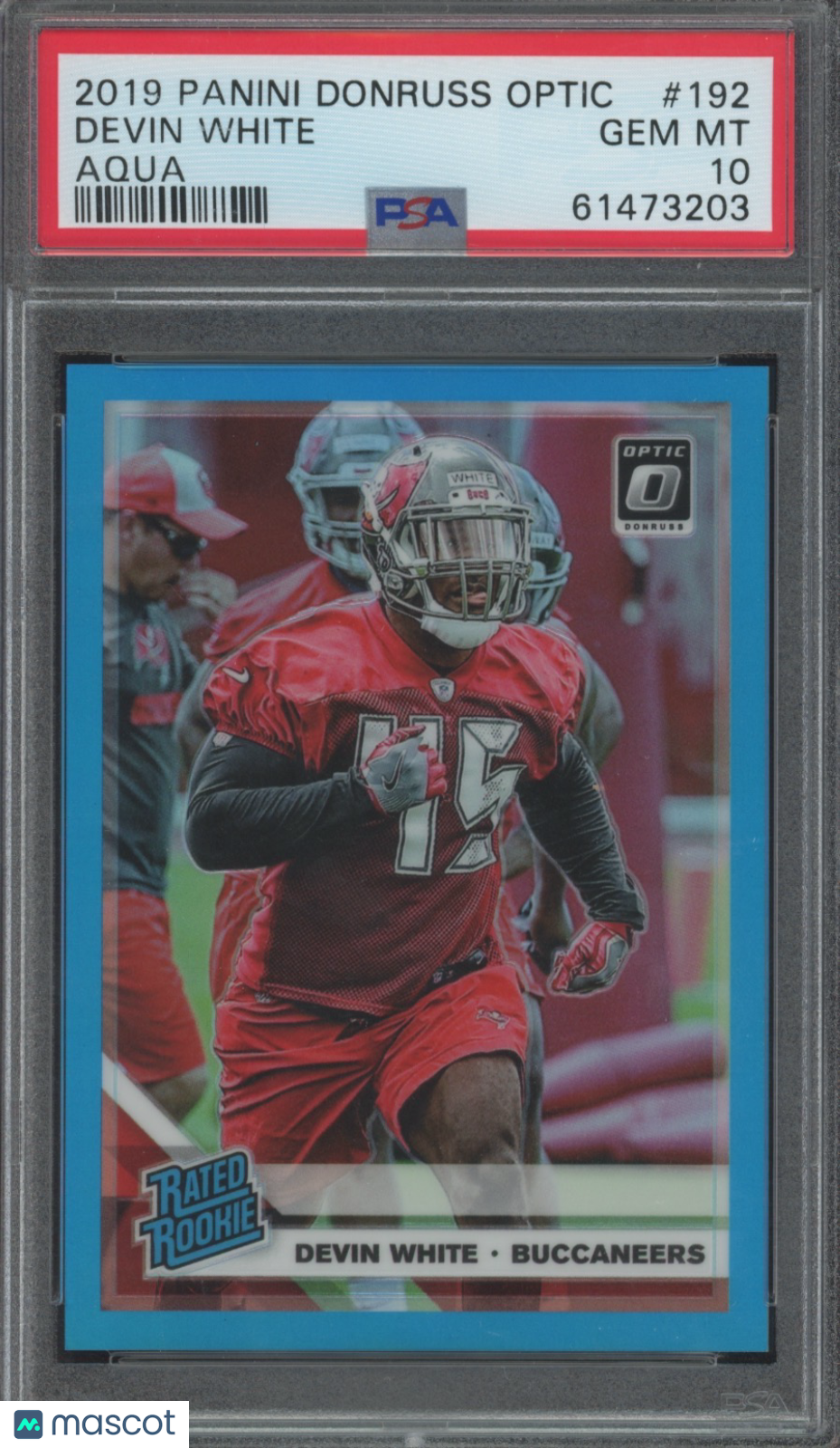 2019 Panini Donruss Optic Devin White #192 Aqua /299 PSA 10