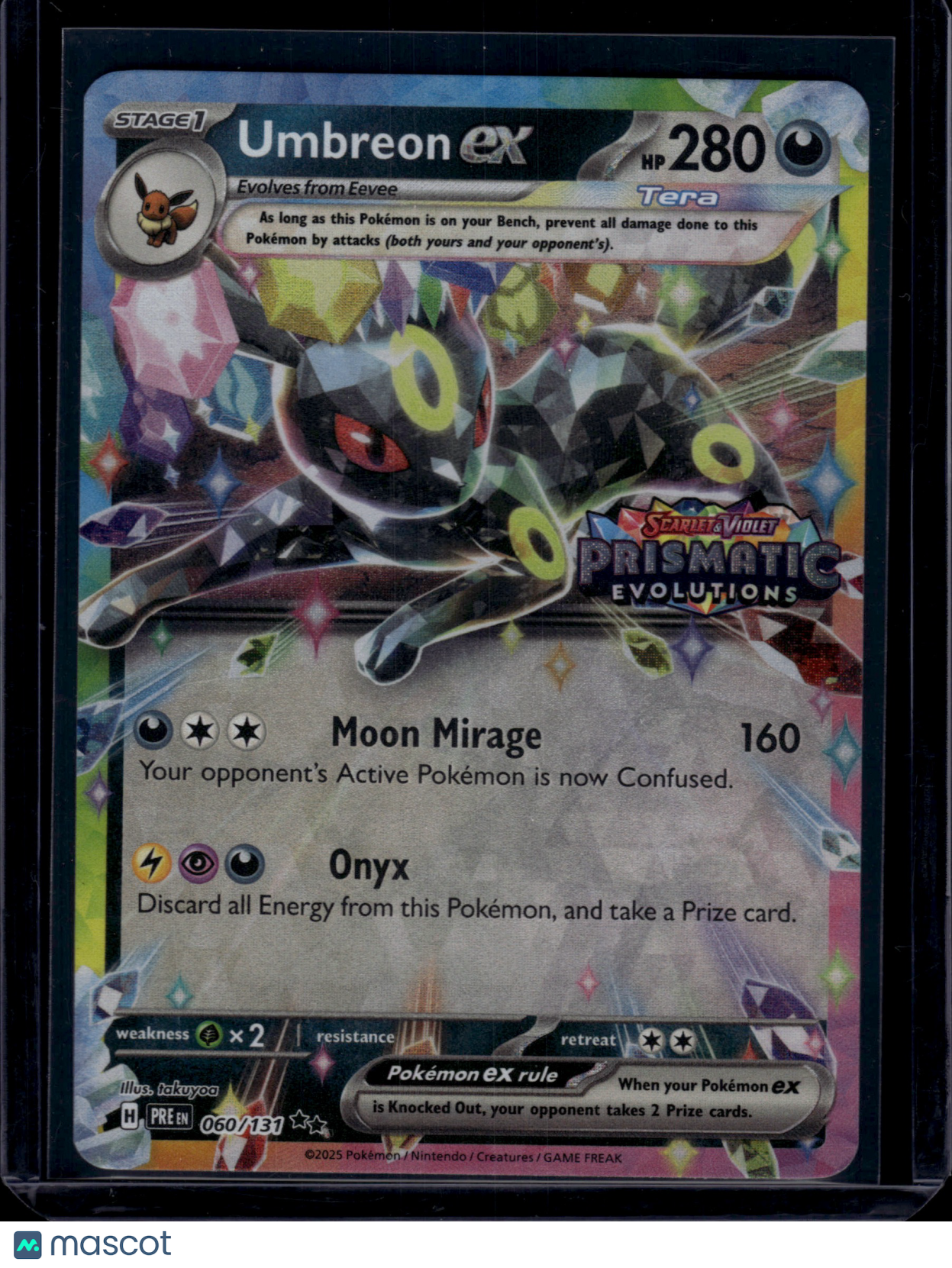 2025 Pokemon S&V Prismatic Evolutions Umbreon ex (Prismatic Stamp) #060/131