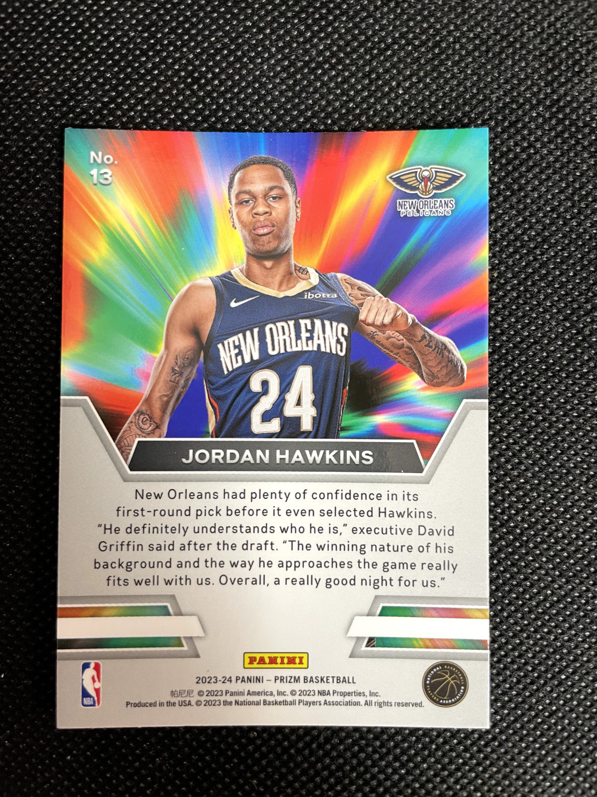 2023-24 Panini Prizm Jordan Hawkins Instant Impact Pelicans