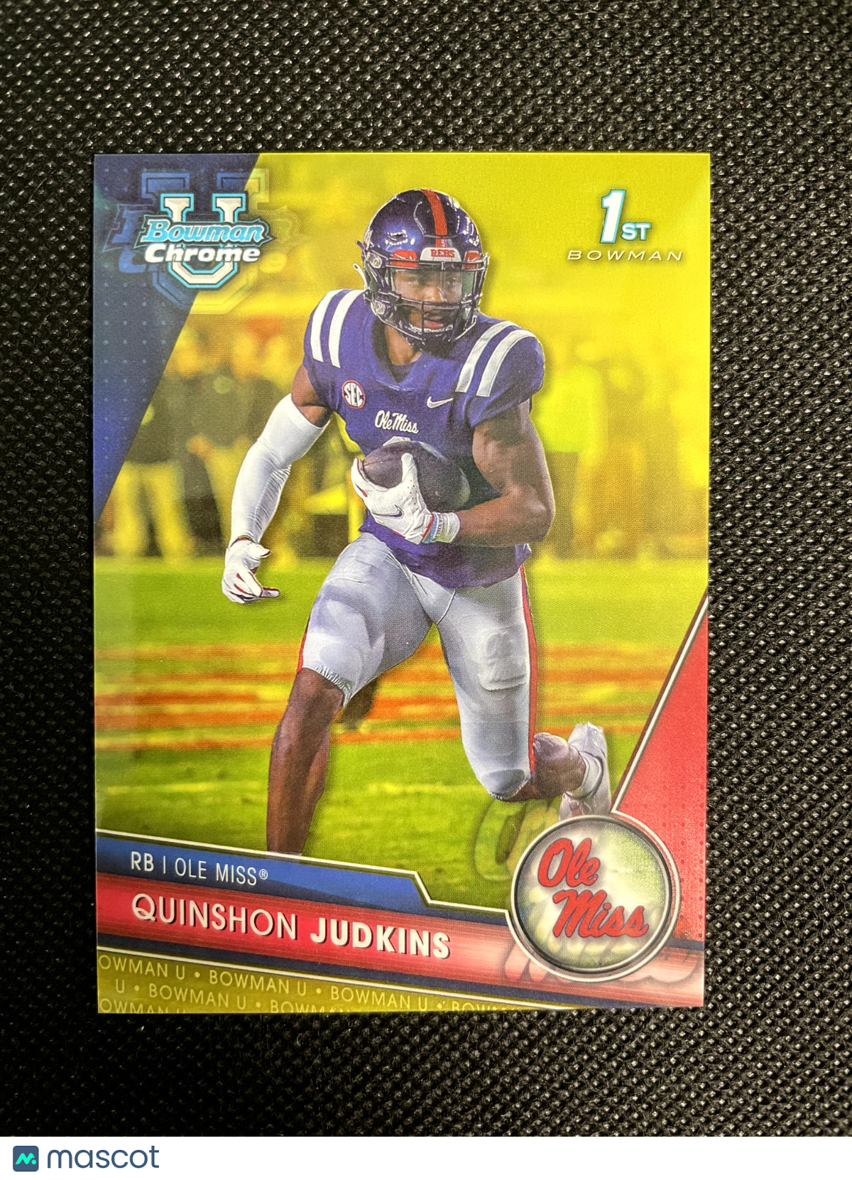 2023 Bowman U Chrome Quinshon Judkins 1st Bowman Yellow Refractor 67/75