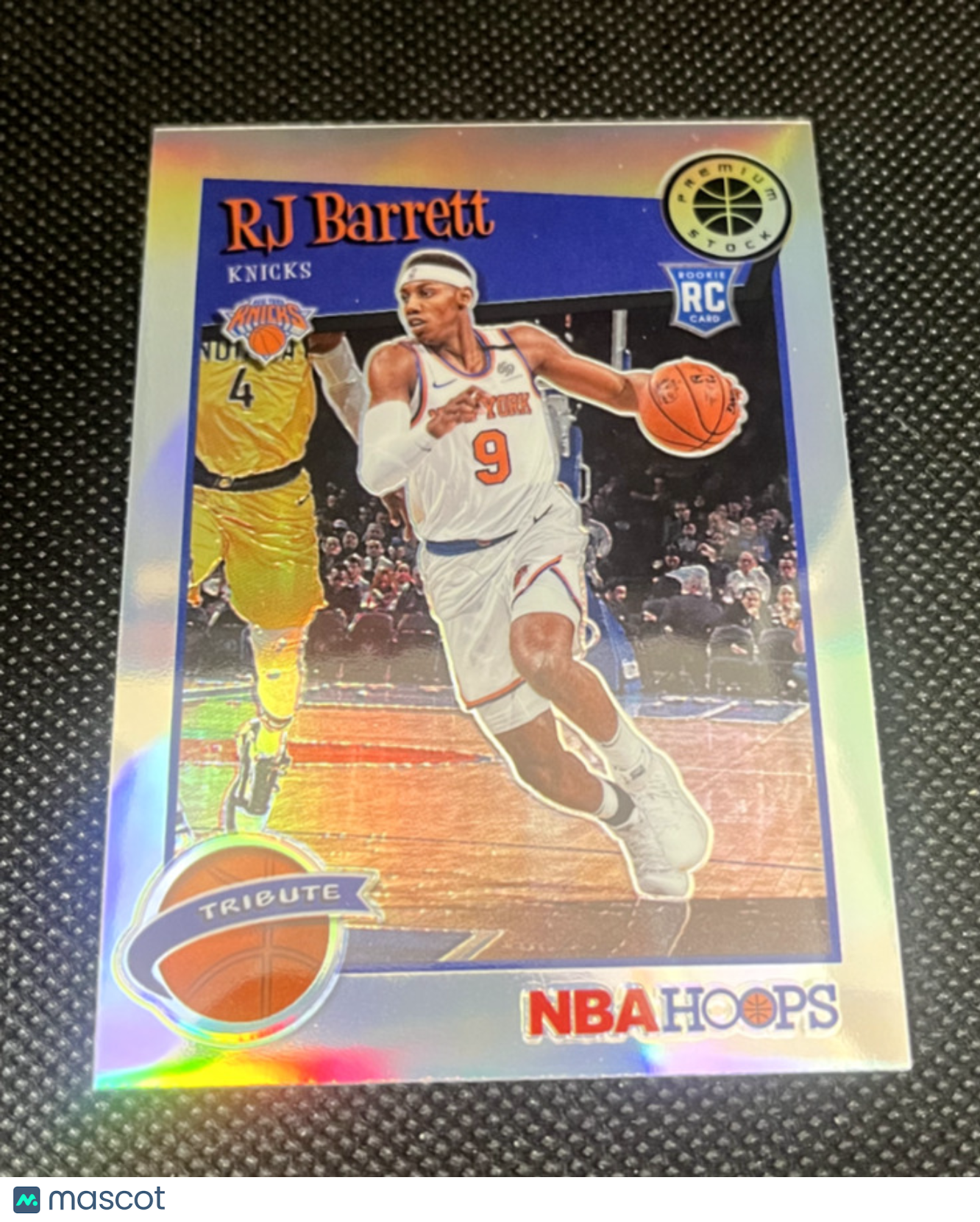 2019-2020 Panini NBA Hoops Premium Stock RJ Barrett Rookie Silver Prizm Tribute