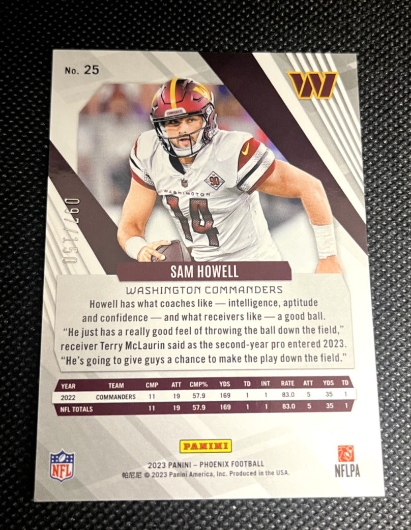 2023 Panini Phoenix Lava Prizm Sam Howell /150
