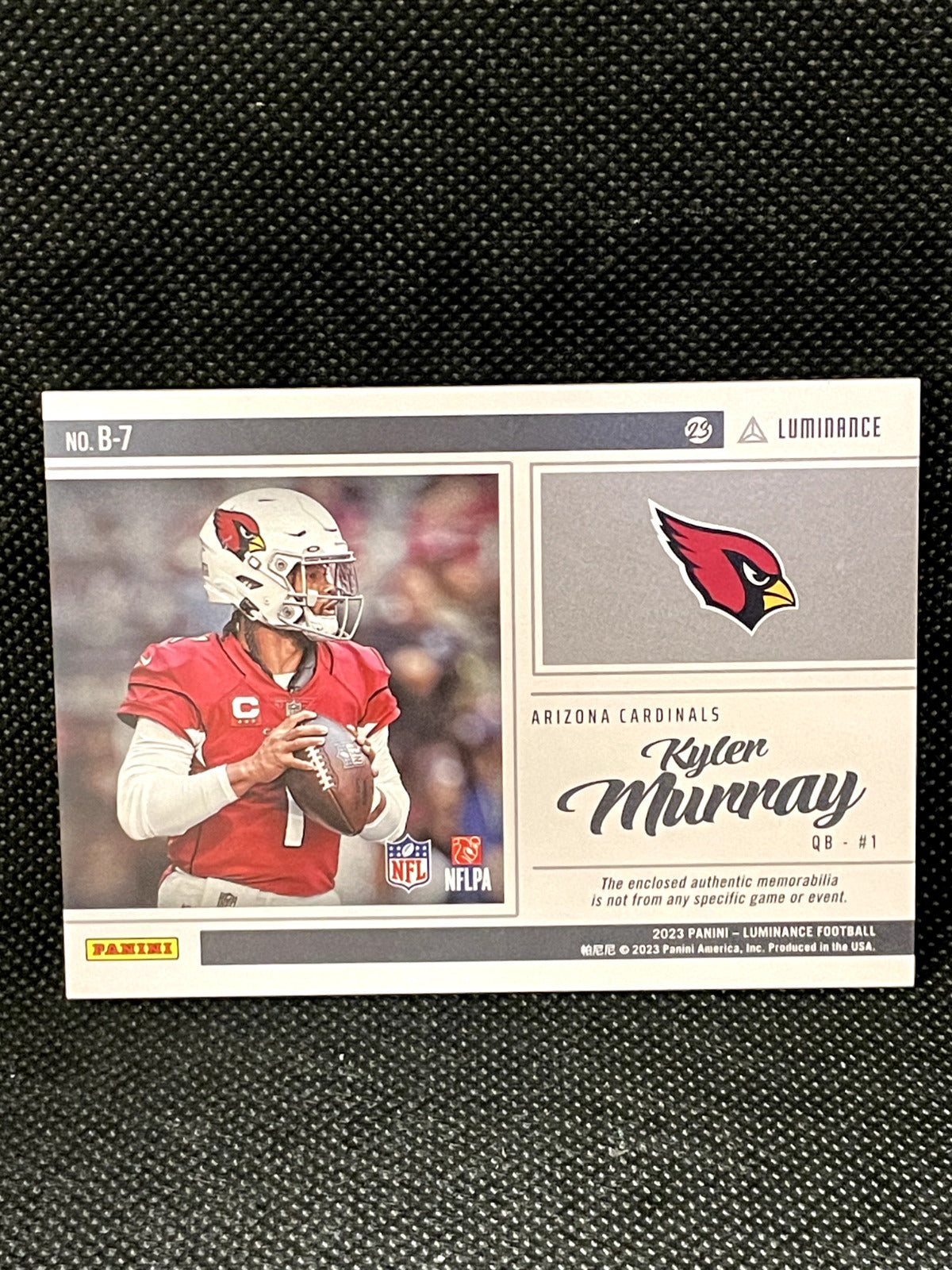2023 Panini Luminance Kyler Murray Beacons Patch
