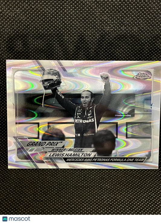 2021 Topps Chrome Formula 1 F1 Lewis Hamilton Black & White Raywave Refractor