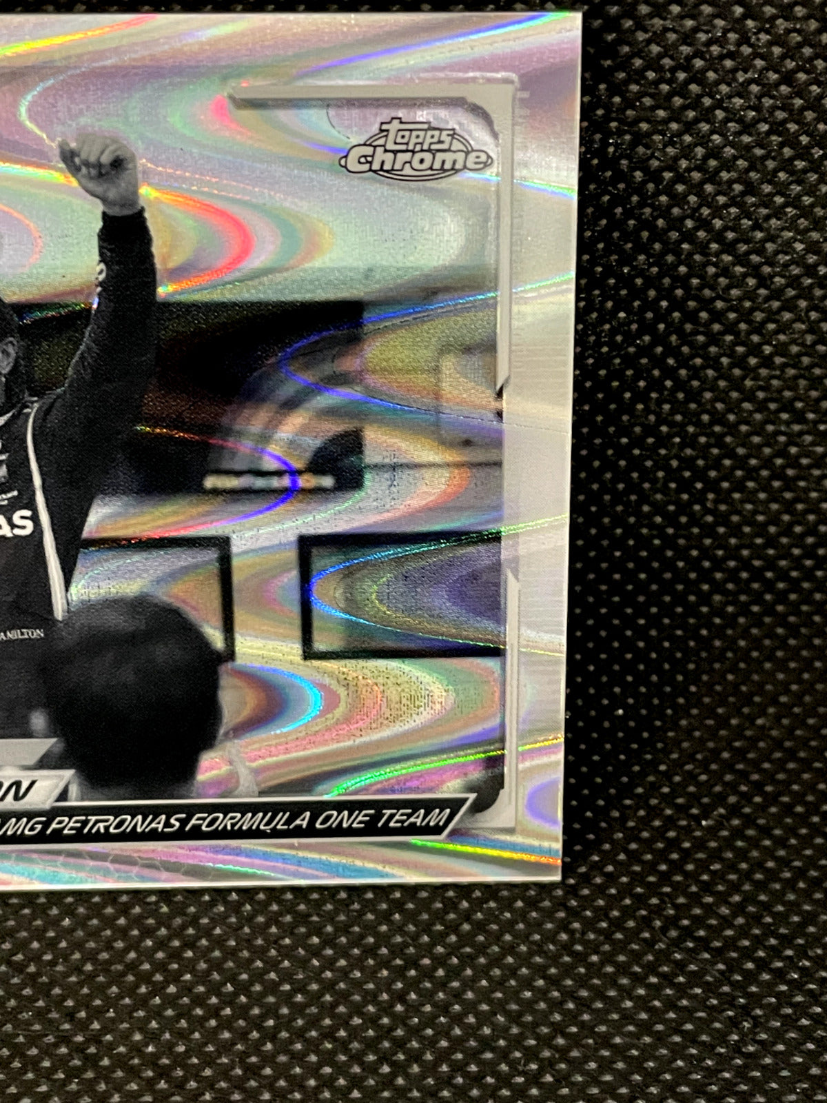 2021 Topps Chrome Formula 1 F1 Lewis Hamilton Black & White Raywave Refractor