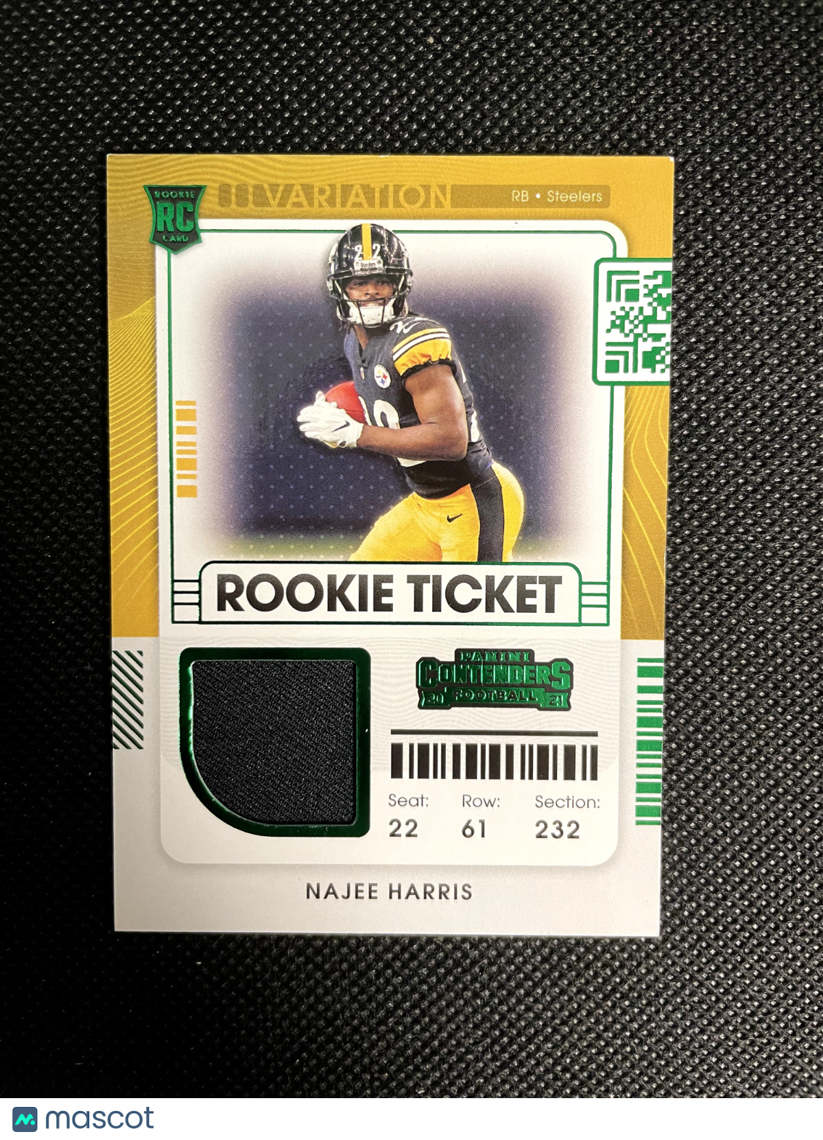 2021 Contenders Najee Harris Variation Rookie Ticket Jersey Patch