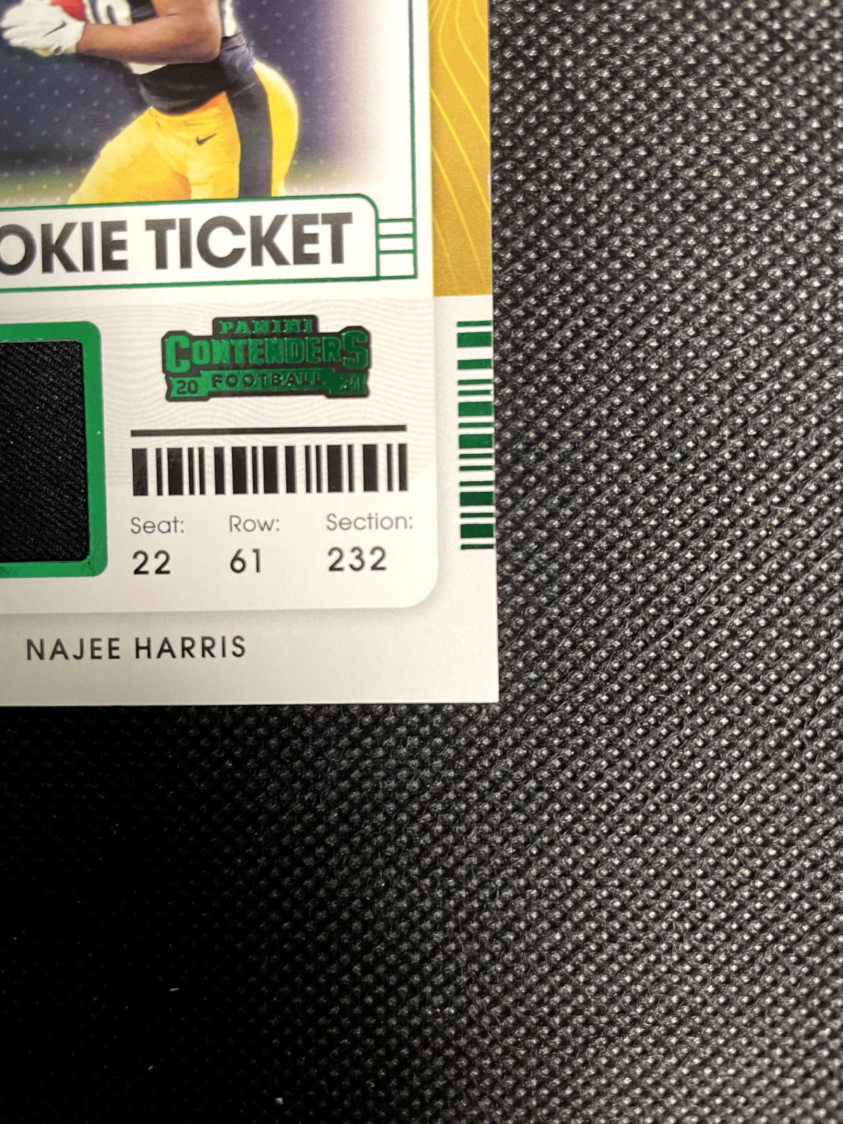 2021 Contenders Najee Harris Variation Rookie Ticket Jersey Patch