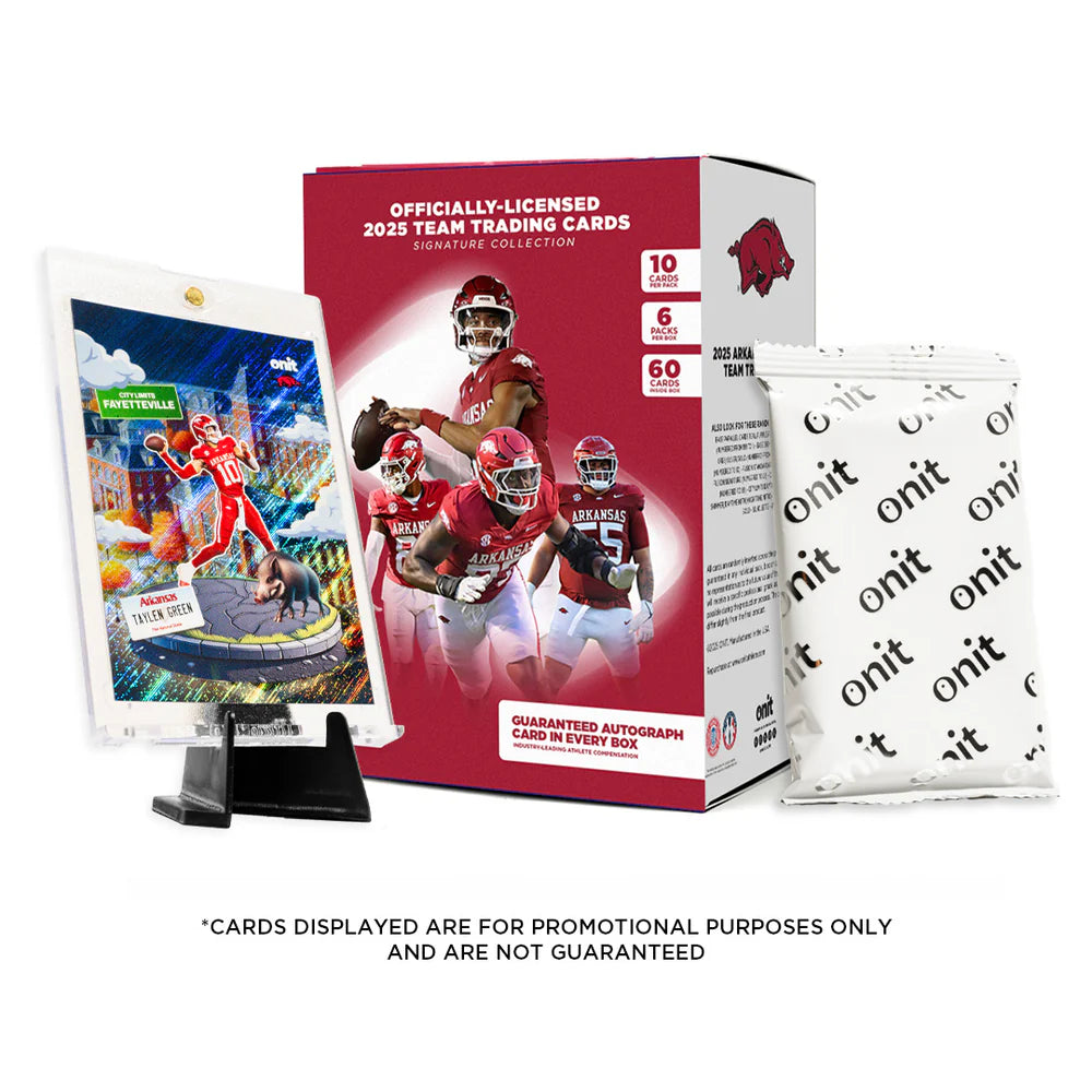 University of Arkansas Football 2025 Trading Cards - Platinum Box (Guaranteed Autograph) ONIT