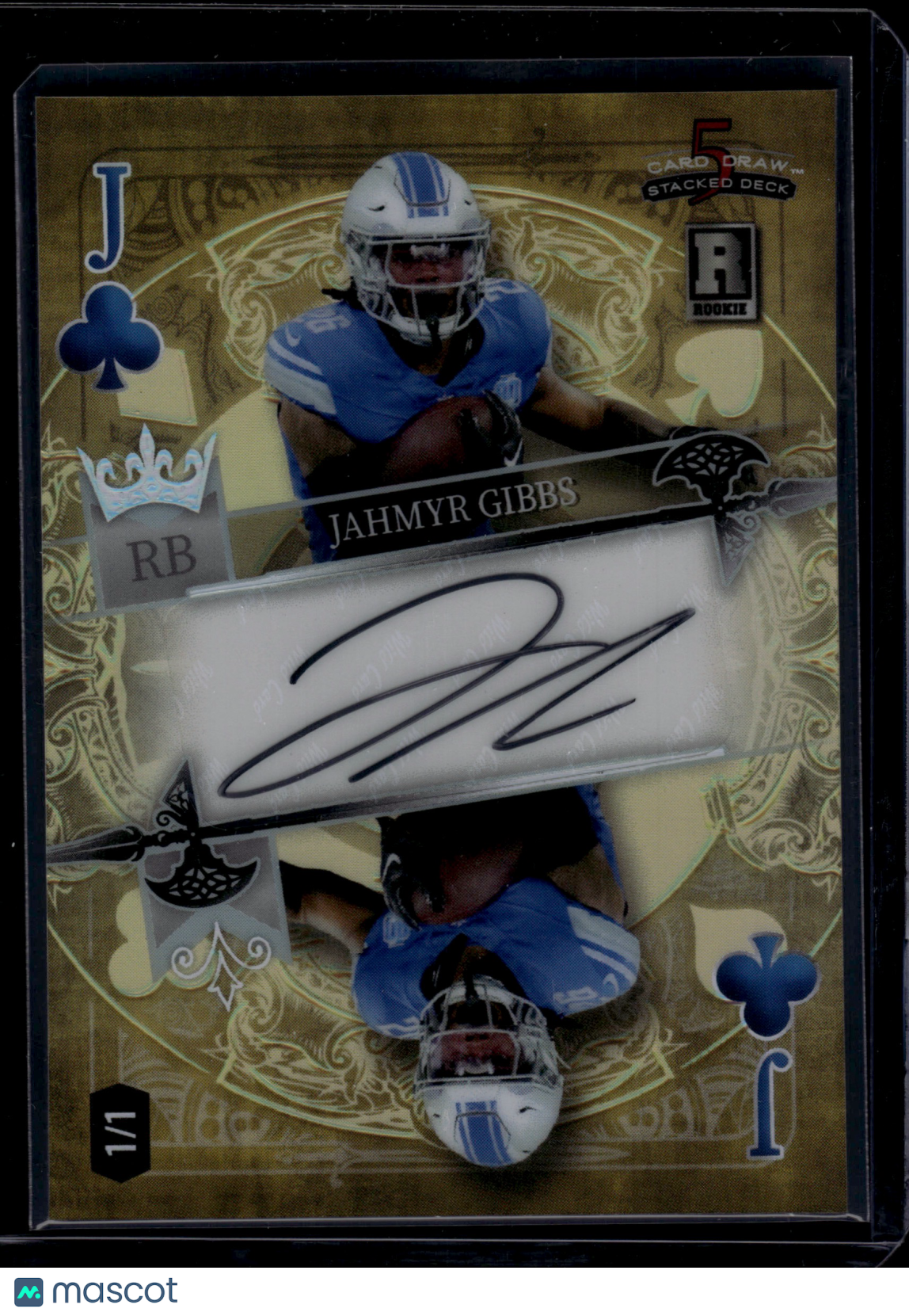 2023 Wild Card Stacked Deck Jahmyr Gibbs #DK-JGA 1 of 1 Autograph