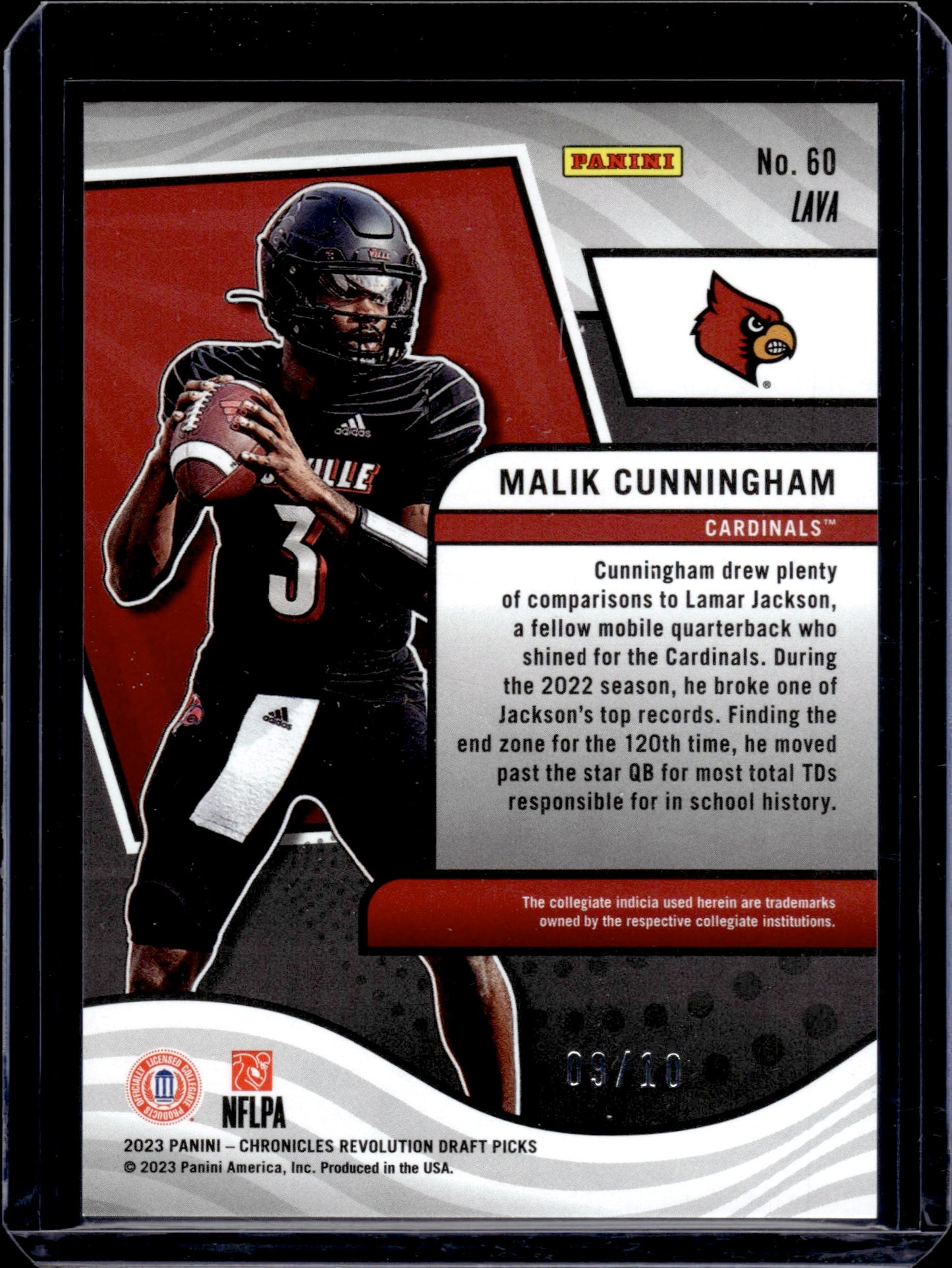 2023 Panini Chronicles Revolution Malik Cunningham #60 09/10 RC