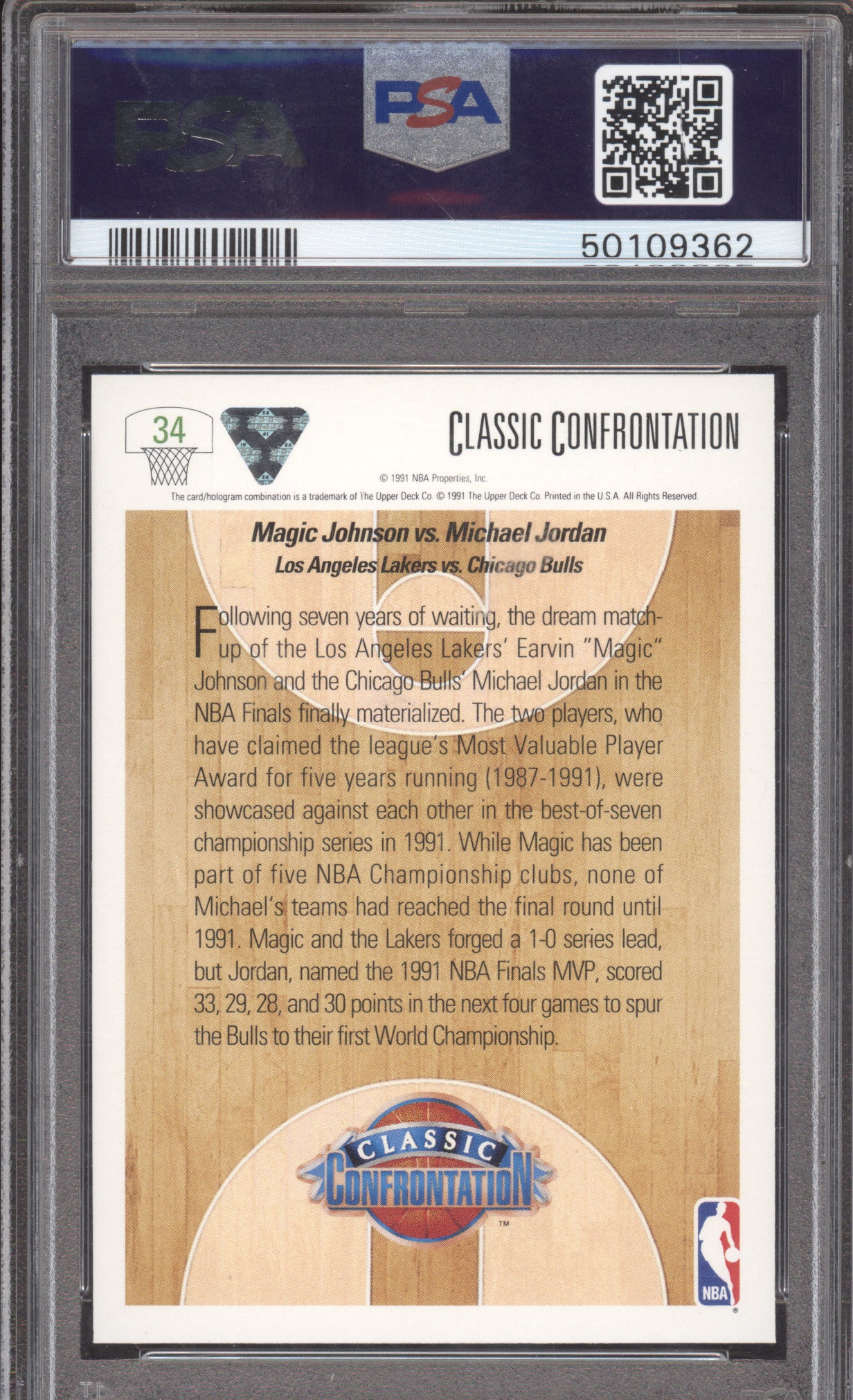 1991 Upper Deck Magic VS. Jordan #34 PSA 9