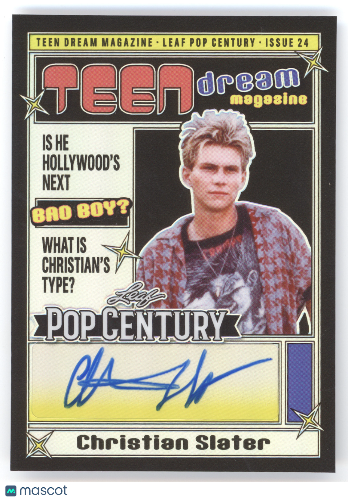 2024 Leaf Pop Century Teen Dream Magazine Christian Slater 2/3 #TDM-CS2
