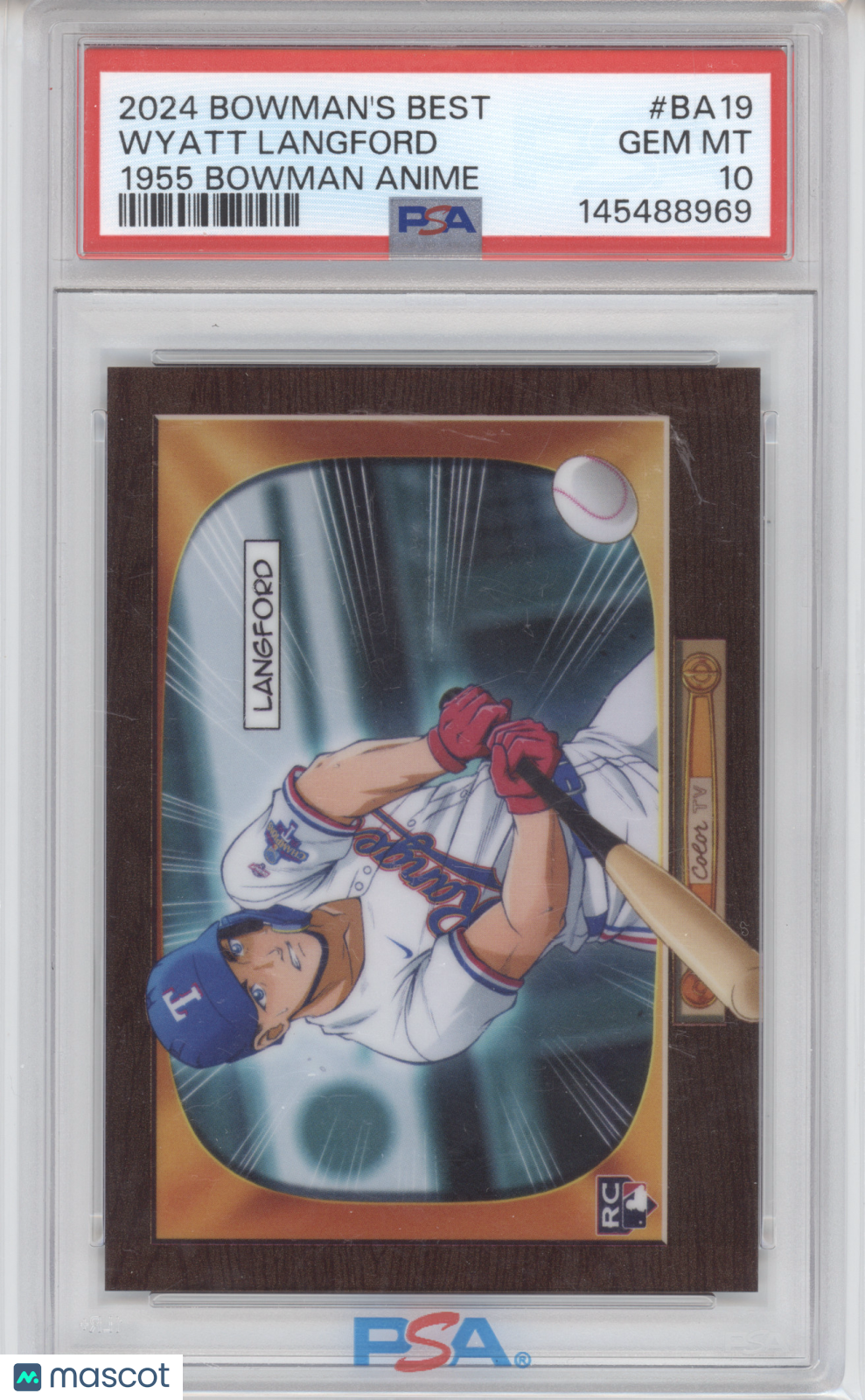 2024 Bowman's Best 1955 Bowman Anime Wyatt Langford #BA-19 PSA 10