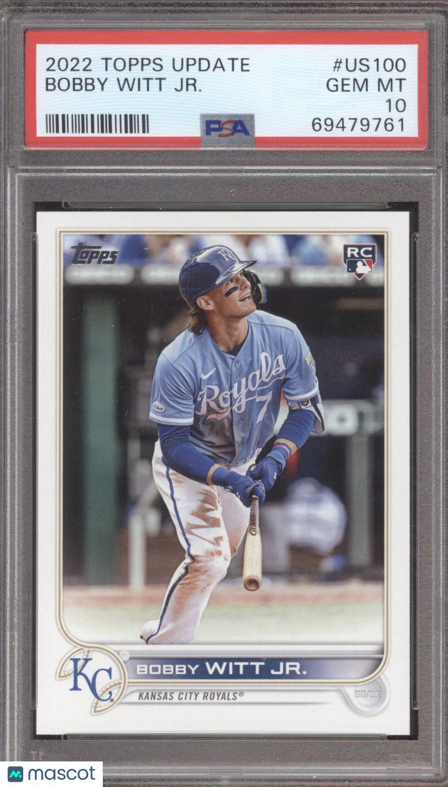 2022 Topps Update Bobby Witt JR. #US100 PSA 10