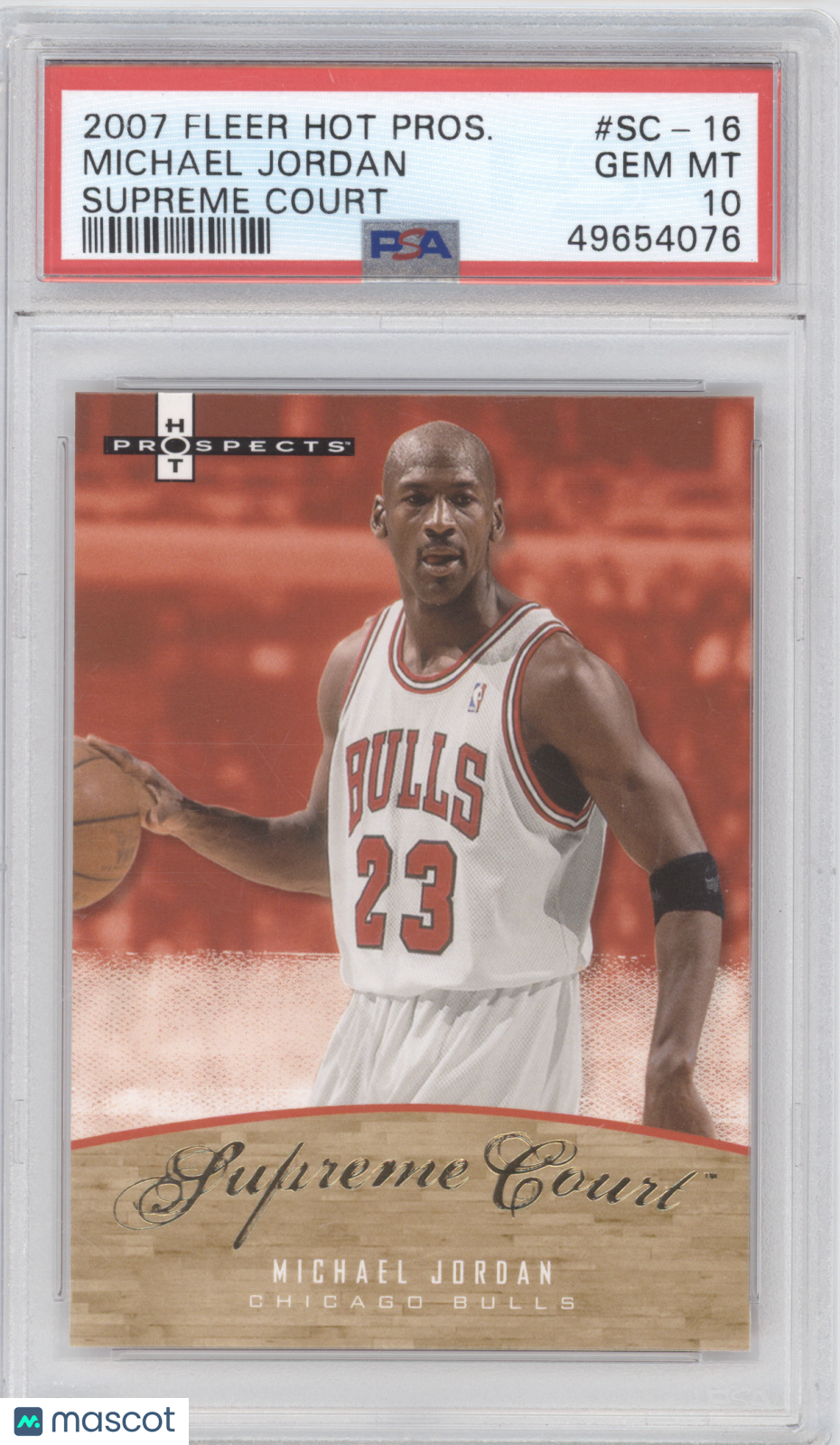 2007 Fleer Hot Prospects Supreme Court Michael Jordan #SC-16 PSA 10