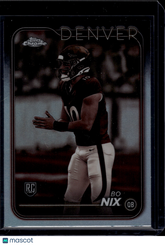 2024 Topps Chrome Bo Nix #206 Sepia Refractor RC