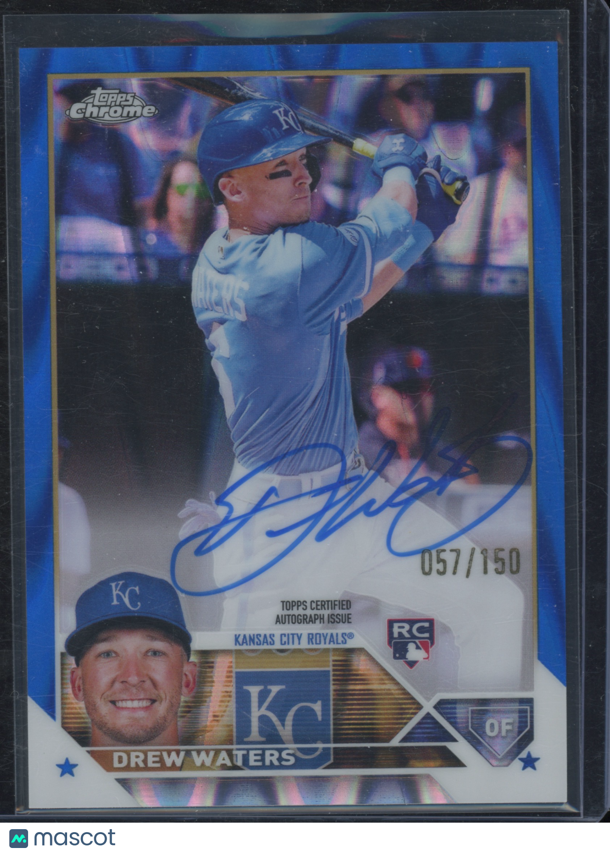 2023 Topps Chrome Drew Waters #RA-DW Autograph RC 057/150
