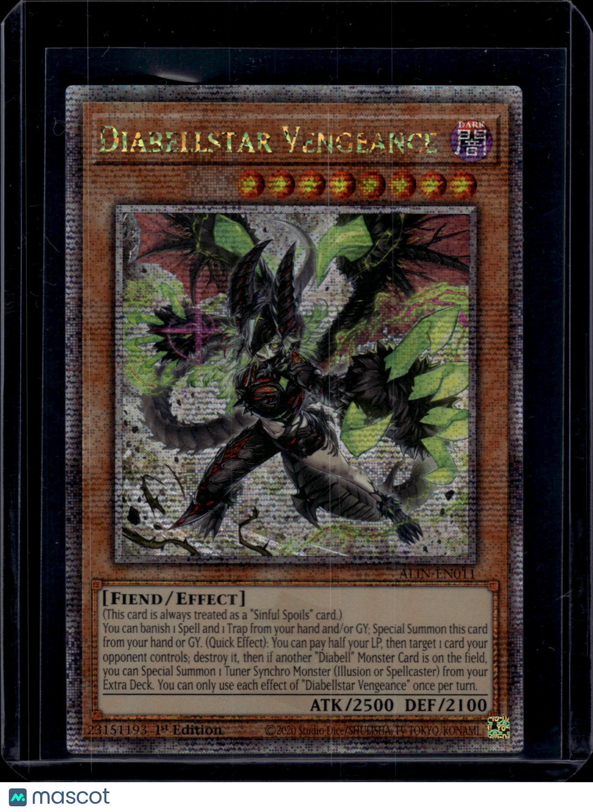 2020 Yu-Gi-Oh! Diabellstar Vengeance (Quarter Century Secret Rare) #ALIN-EN011