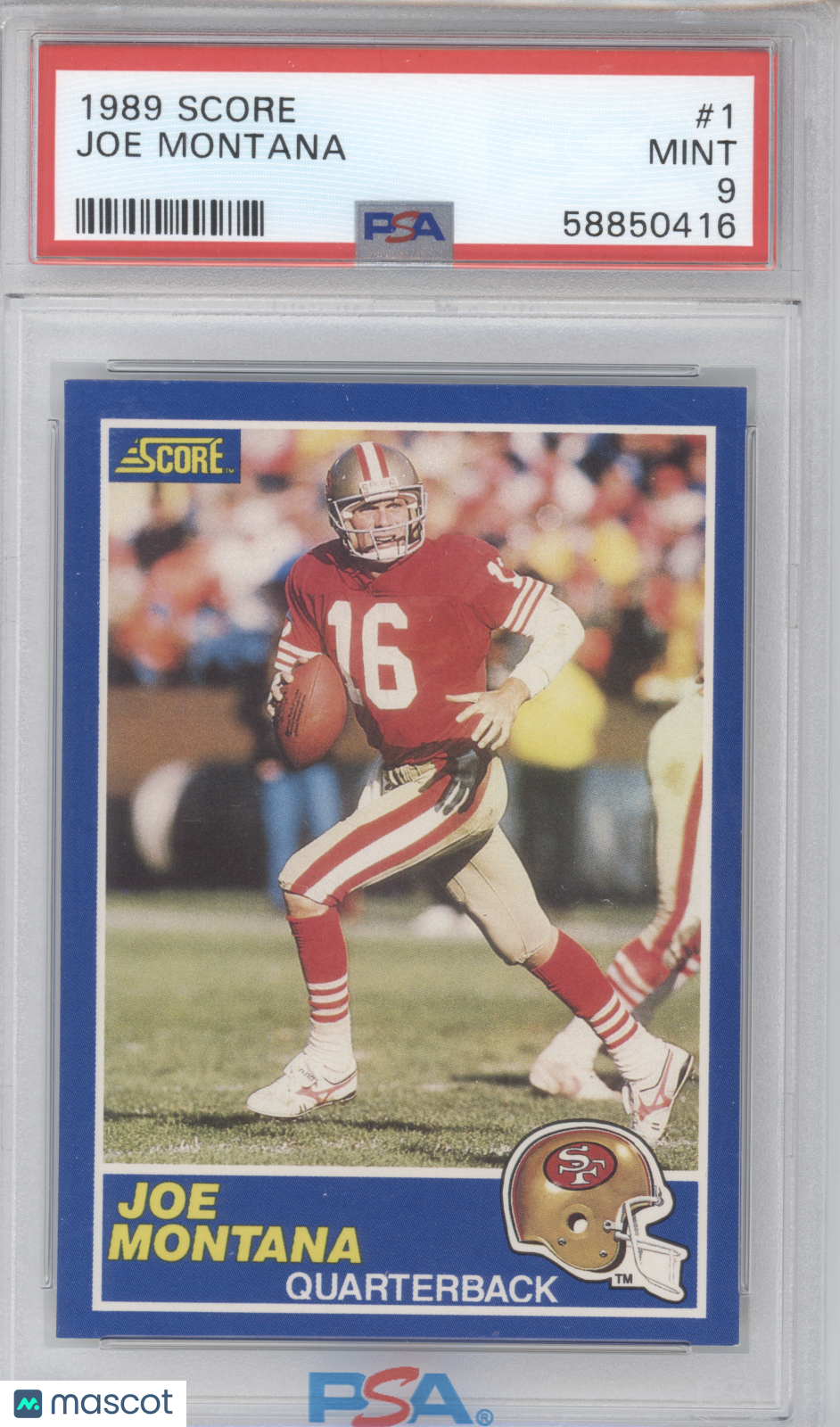 1989 Score Joe Montana #1 PSA 9