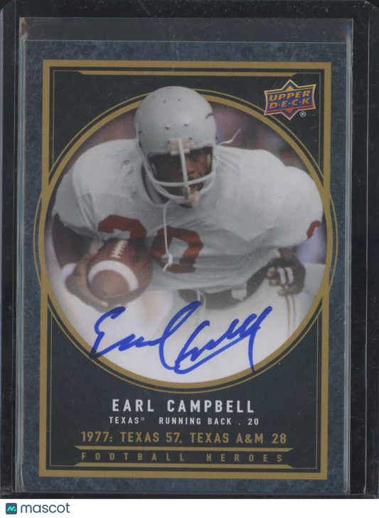 2014 Upper Deck Football Heroes Earl Campbell #CFH-EC Autograph