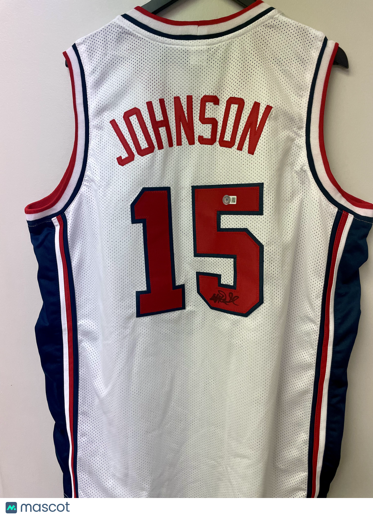 Magic Johnson Team USA Autographed Custom Basketball Jersey