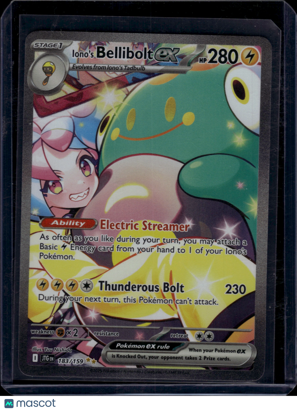 2025 Pokemon S&V Journey Together Iona's Bellibolt ex #183/159 Full Art