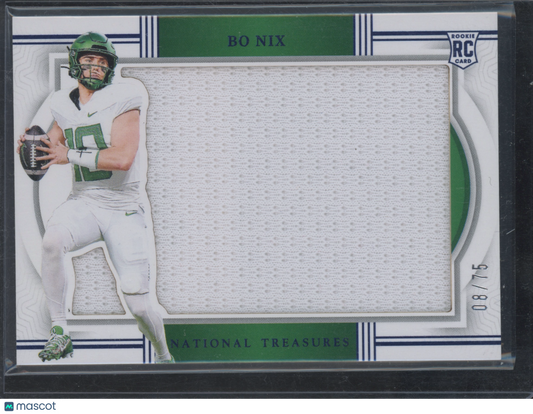 2024 Panini National Treasures Bo Nix #RP-BO-NIX 08/75 RC Patch