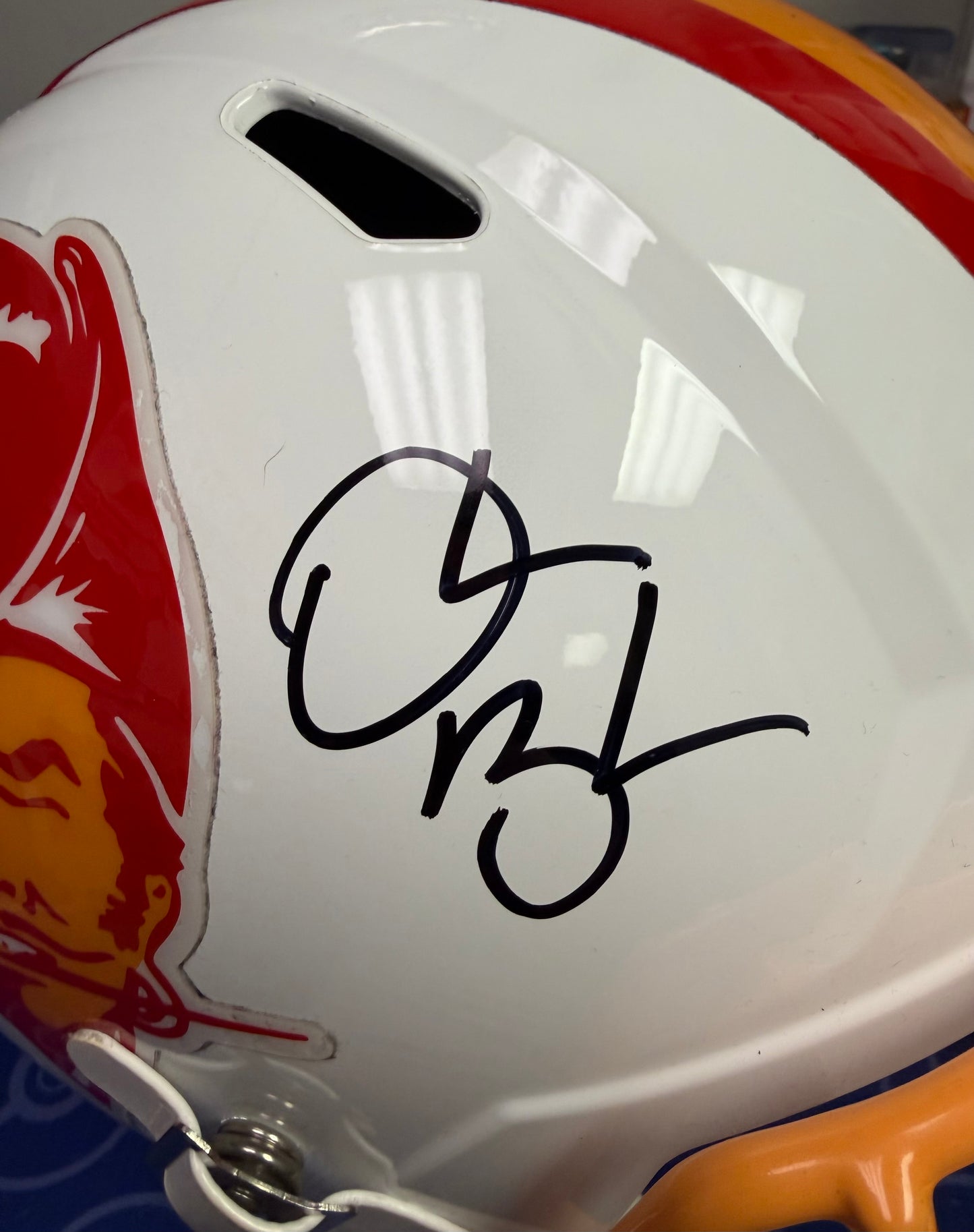 Derrick Brooks Signed Full Size Tampa Bay Buccaneers Creamsicle Helmet (BAS)