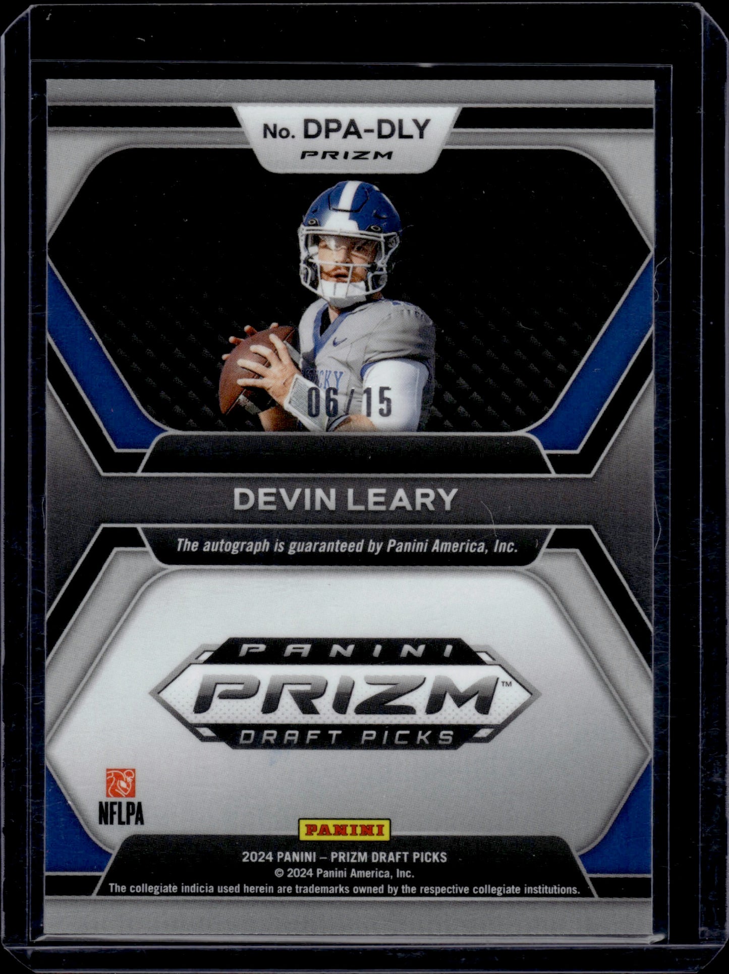 2024 Panini Prizm Draft Picks Devin Leary #DPA-DLY RC 06/15