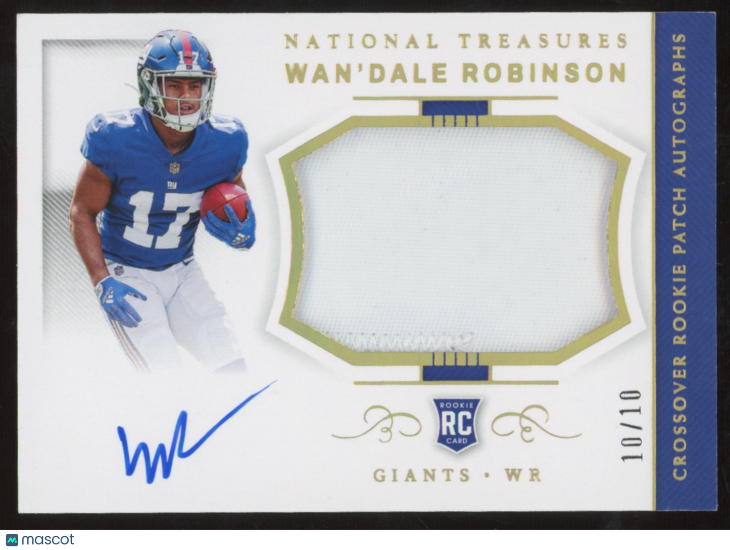 2023 2022 Panini National Treasures Wan'Dale Robinson #CRPA-WR 10/10