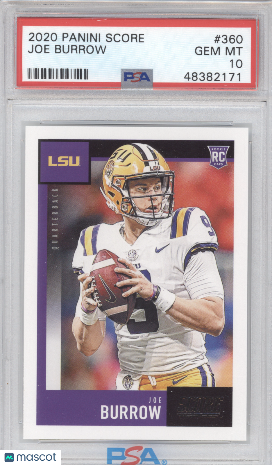 2020 Panini Score Joe Burrow #360 PSA 10